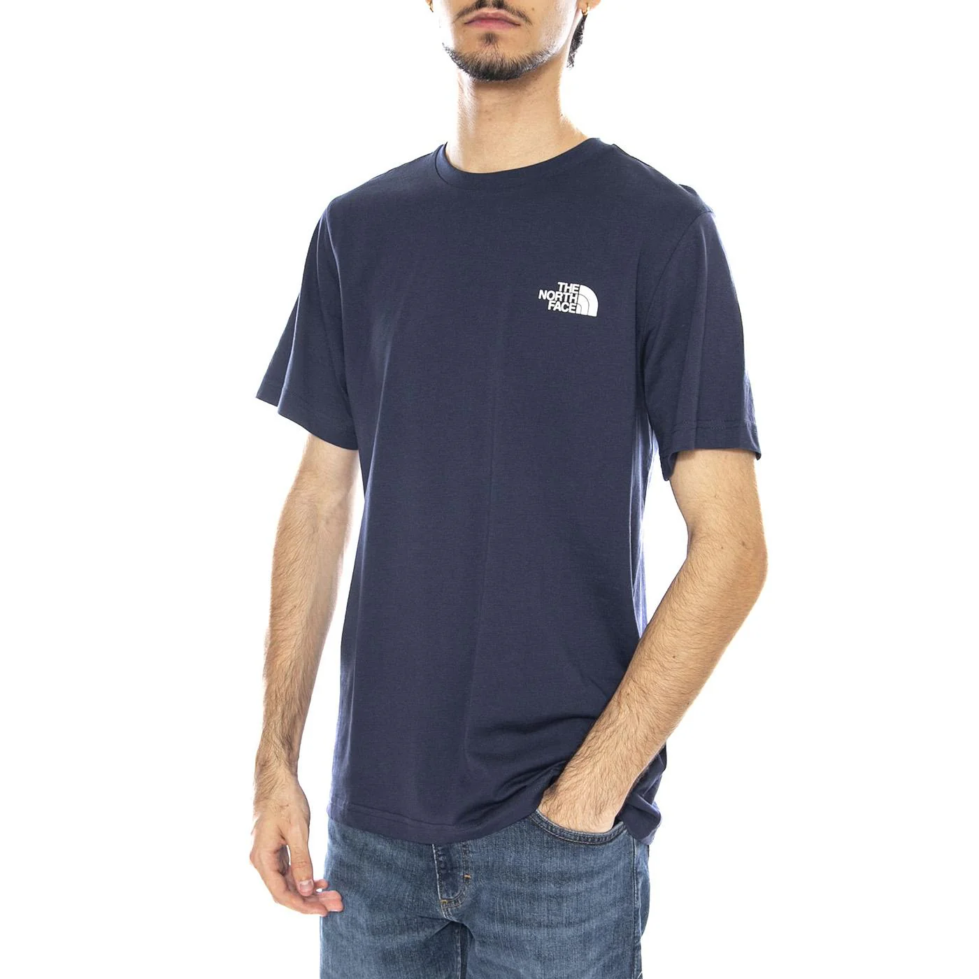 M SS Simple Dome Tee - Maglietta Girocollo Uomo Summit Navy Blu  Uomo THE NORTH FACE