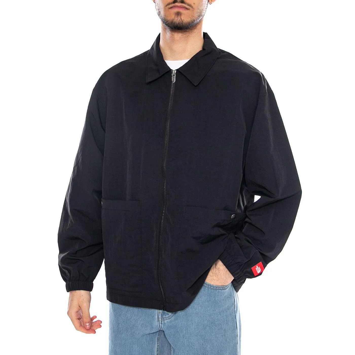 M TNF Red Box L/S Top TNF Black - Giacca con Zip Uomo Nera Uomo THE NORTH FACE