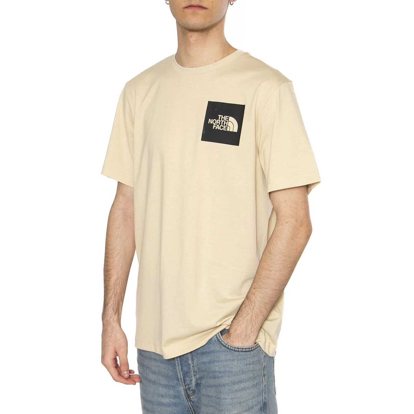Men's S/S Fine Tee - Maglietta Girocollo Uomo Beige Uomo THE NORTH FACE