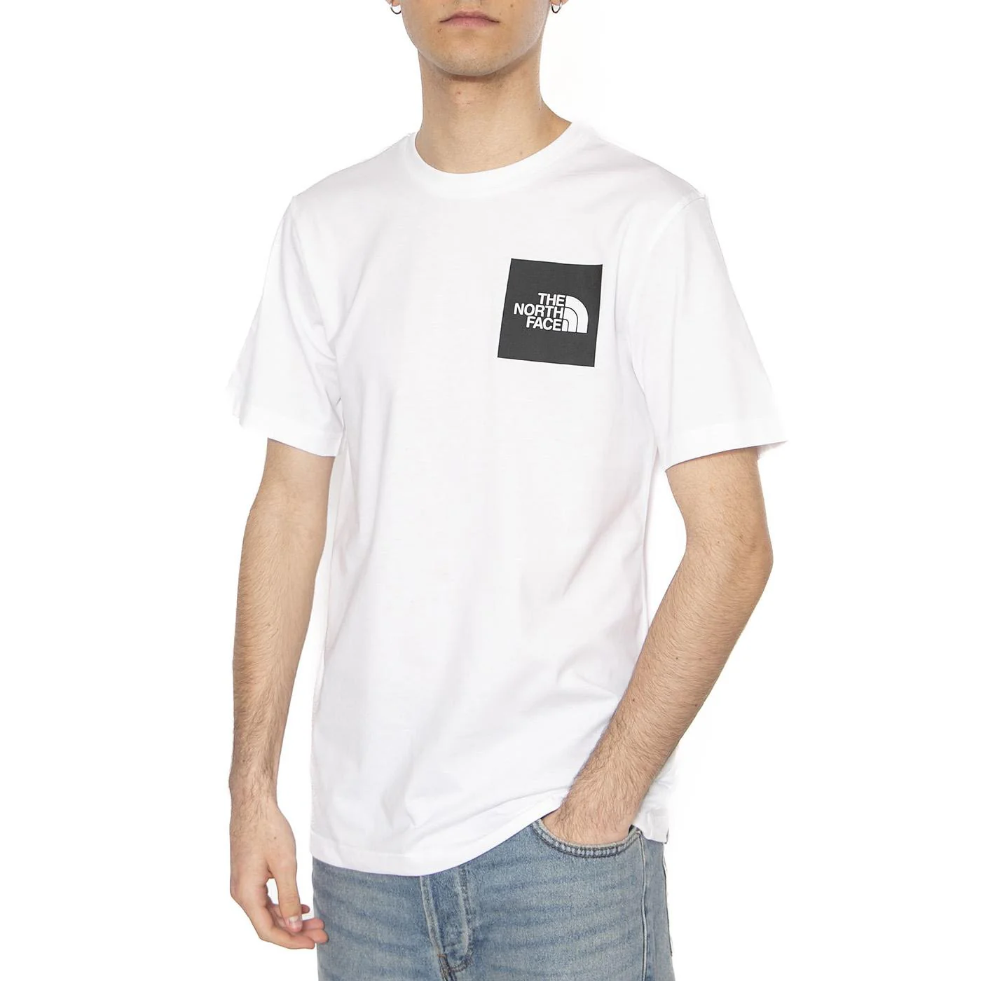 Men's S/S Fine Tee - Maglietta Girocollo Uomo Bianca Uomo THE NORTH FACE