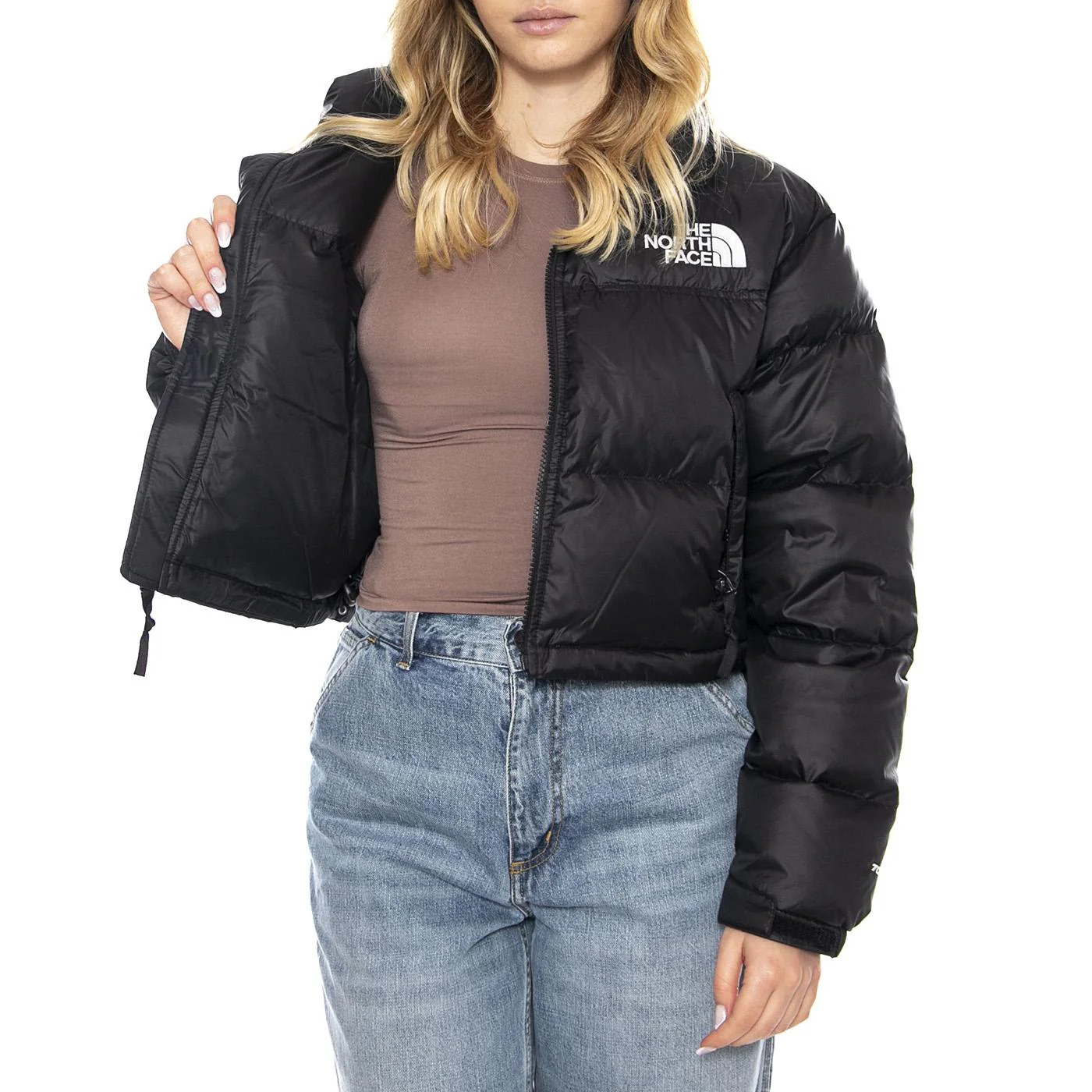 W Nuptse Short Jacket -- Giacca Donna Nera Donna THE NORTH FACE - Image 4