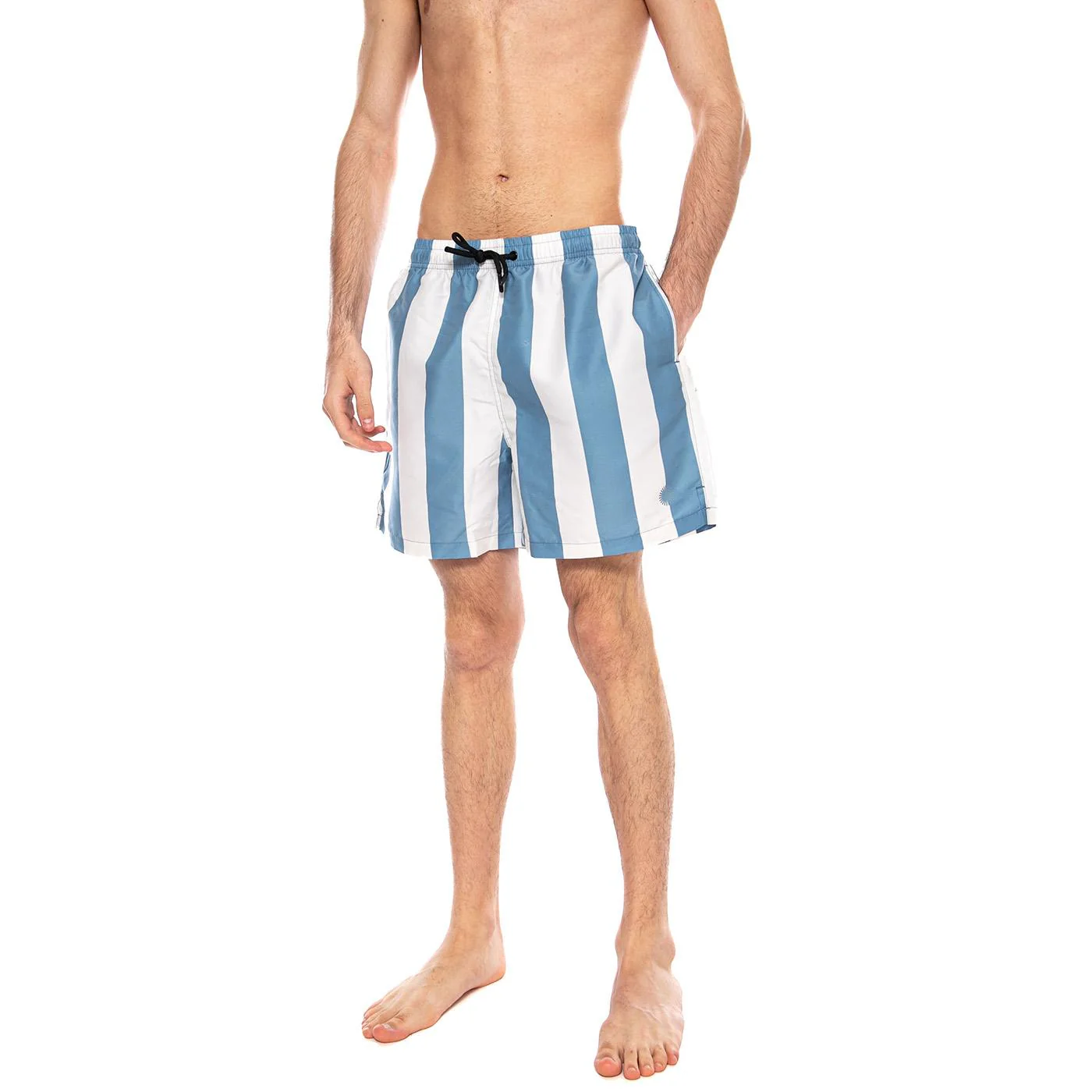 Blue Pool Stripes Limpopo Swimwear - Costume da Bagno Uomo Blu/Bianco Uomo THINKING MU