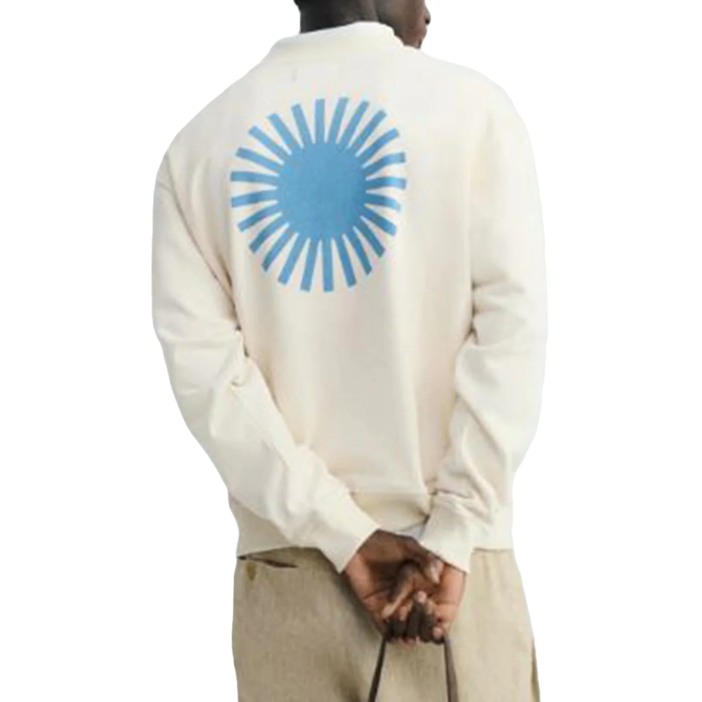 LEON SWEATSHIRT PANNACOTTA - Felpa Girocollo Uomo Bianca Uomo THINKING MU - Image 2