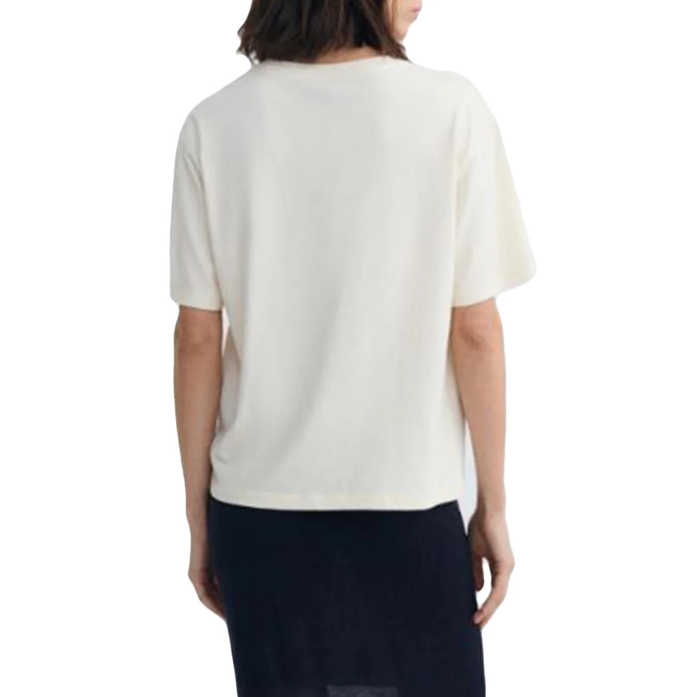 LUCIA TEE WHITE - Maglietta Girocollo Donna Bianca  Donna THINKING MU - Image 3