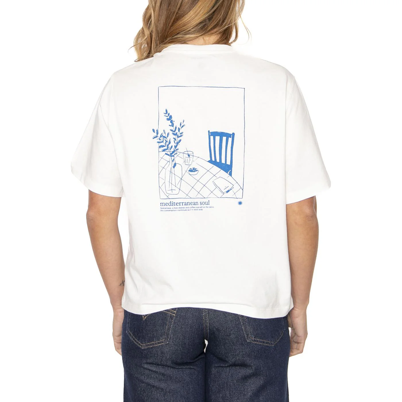 Sobremesa Lucia Tee White - Maglietta Girocollo Donna Bianca  Donna THINKING MU - Image 3