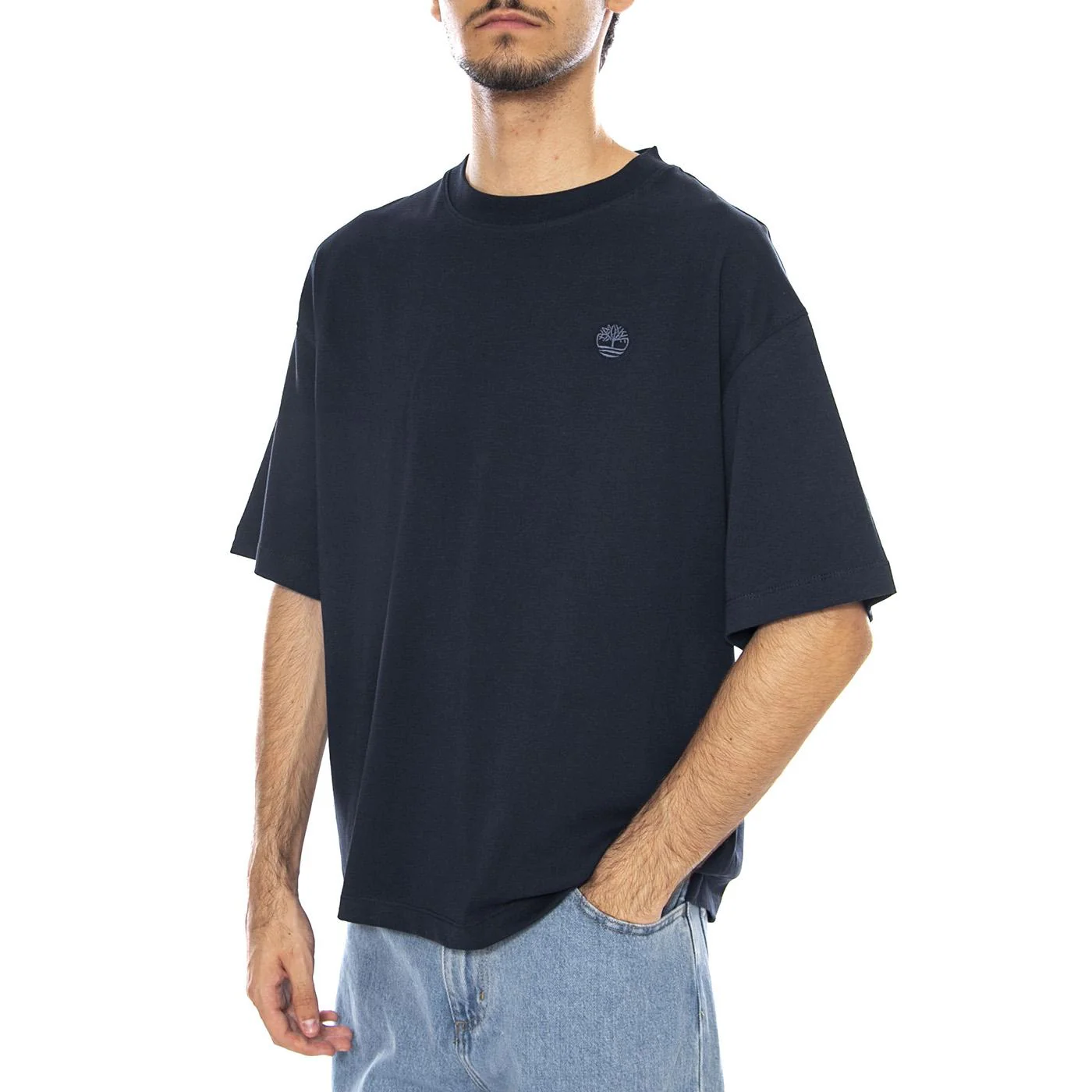 Dunstan River Short Sleeve Tee Dark Sapphir - Maglietta Girocollo Uomo Blu Uomo TIMBERLAND