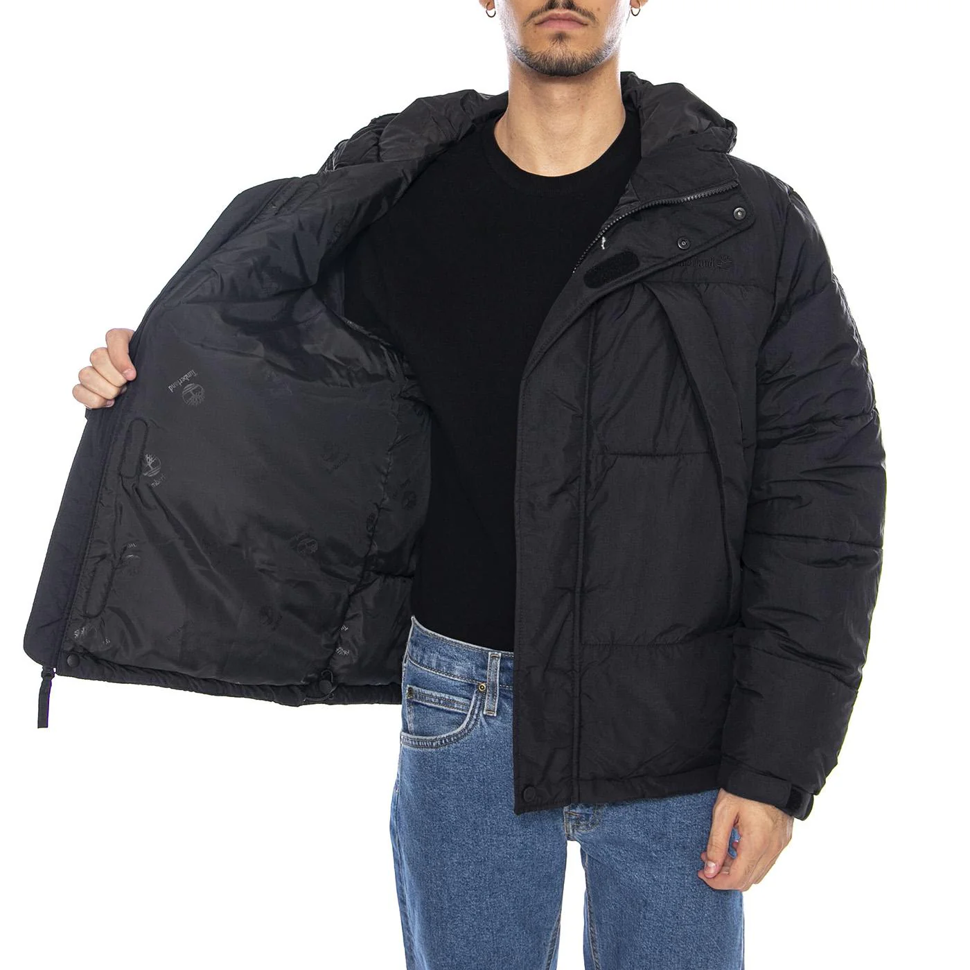 Durable Water Repellent Puffer Jacket Black - Giacca con Cappuccio Uomo Nera  Uomo TIMBERLAND - Image 4