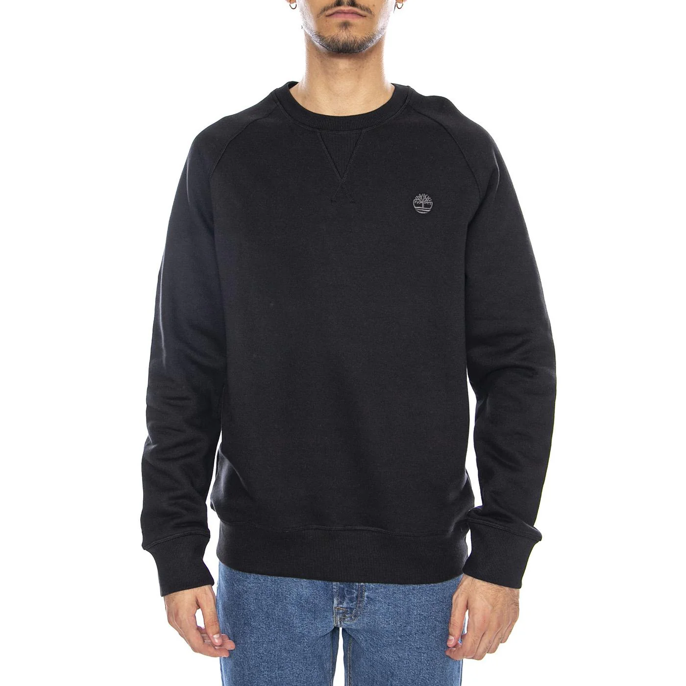 Exeter River Brushed Back Crew Sweatshirt Black - Felpa Girocollo Uomo Nera Uomo TIMBERLAND - Image 2