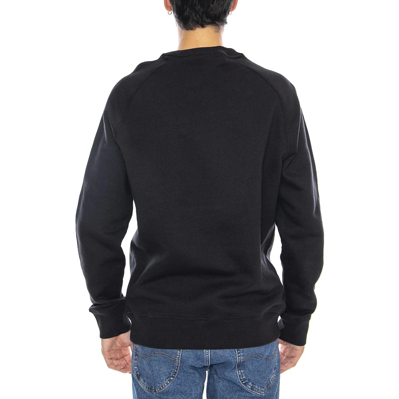 Exeter River Brushed Back Crew Sweatshirt Black - Felpa Girocollo Uomo Nera Uomo TIMBERLAND - Image 3