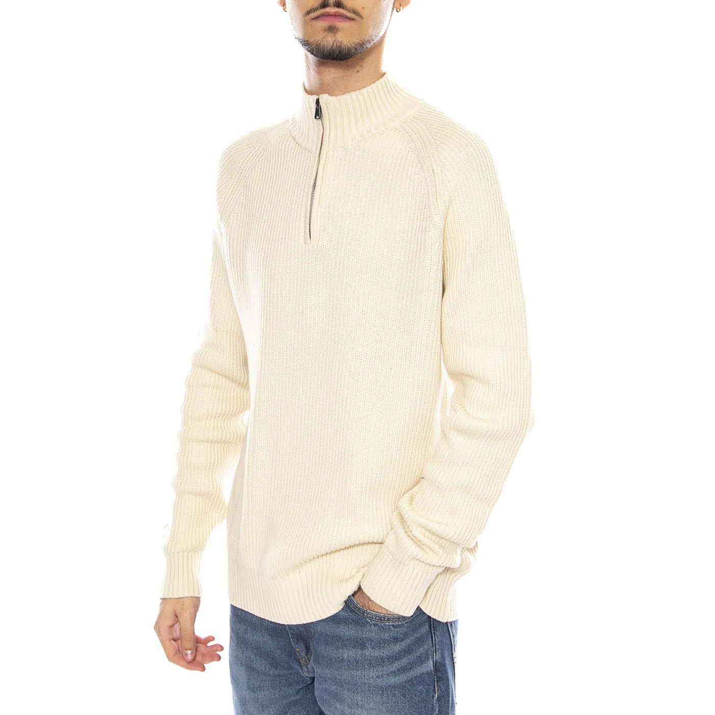 Williams River Textured 1/4 Zip Sweater Ecrù -- Maglione Uomo Ecrù Uomo TIMBERLAND