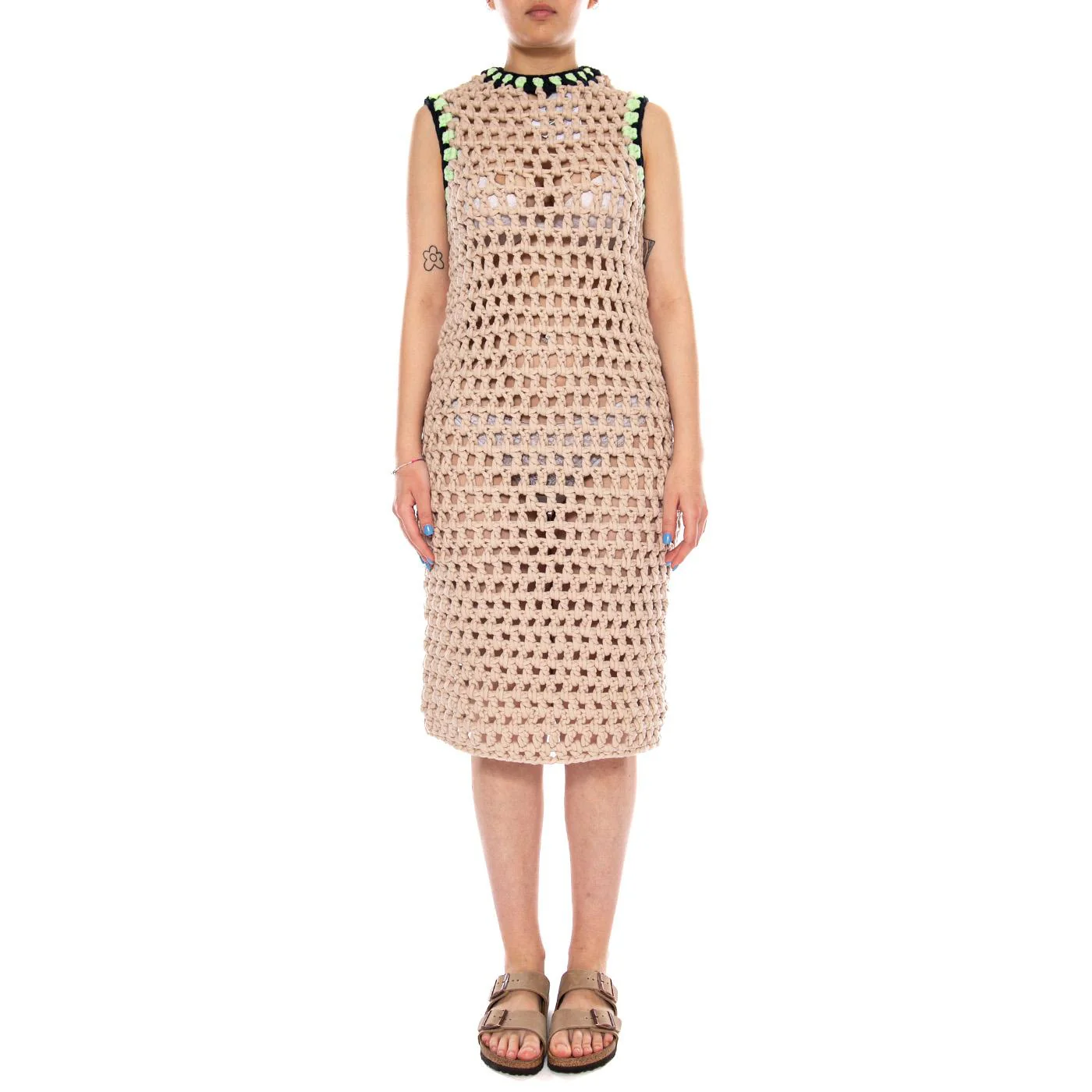 ANGELITA MAXI CROCHET DRESS BEIGE - Abito Perforato Donna Beige Donna UGG - Image 2