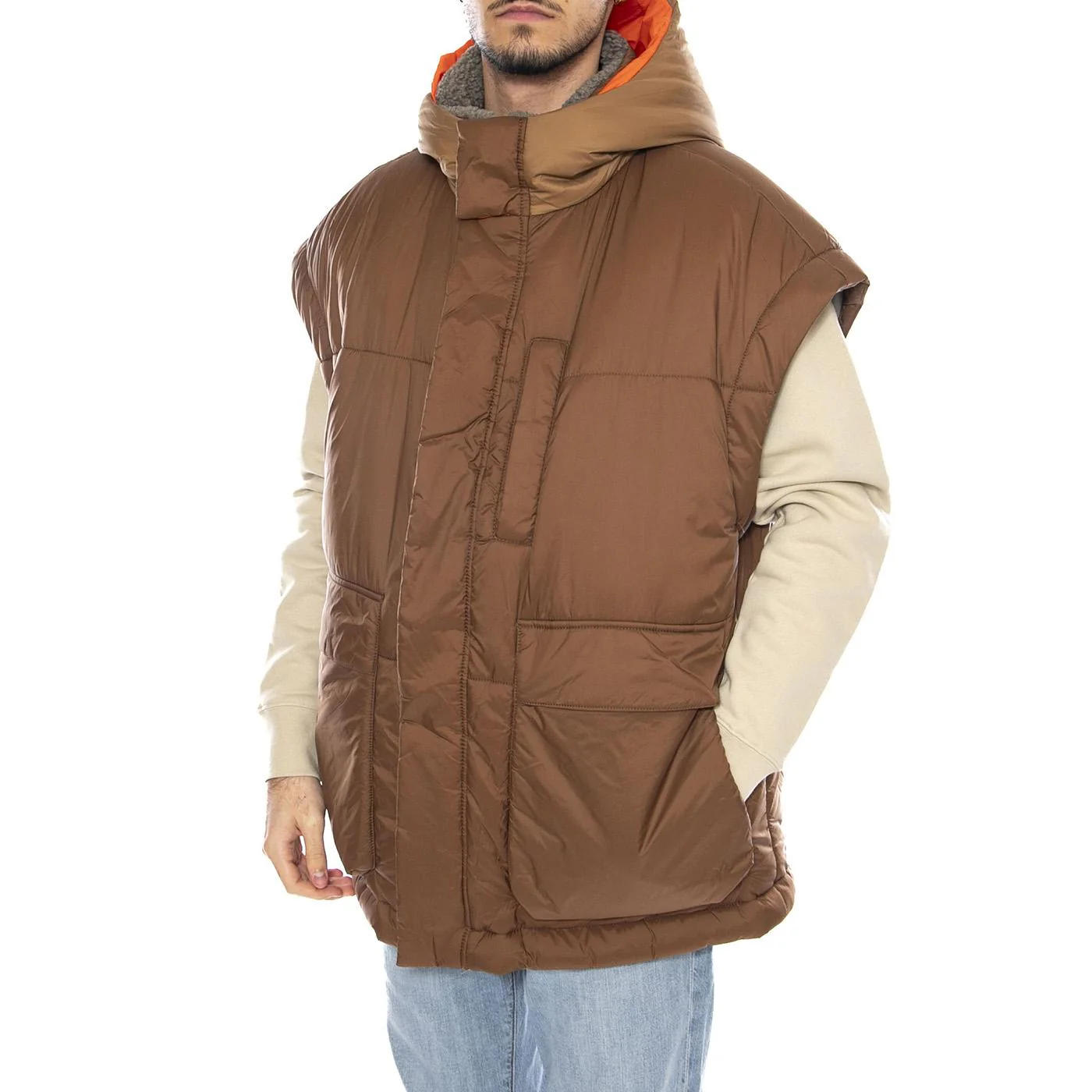 Kristian Conv Puffer Coat -- Giacca Uomo Pecan/Moss Green Reversibile con Cappuccio Uomo UGG - Image 7