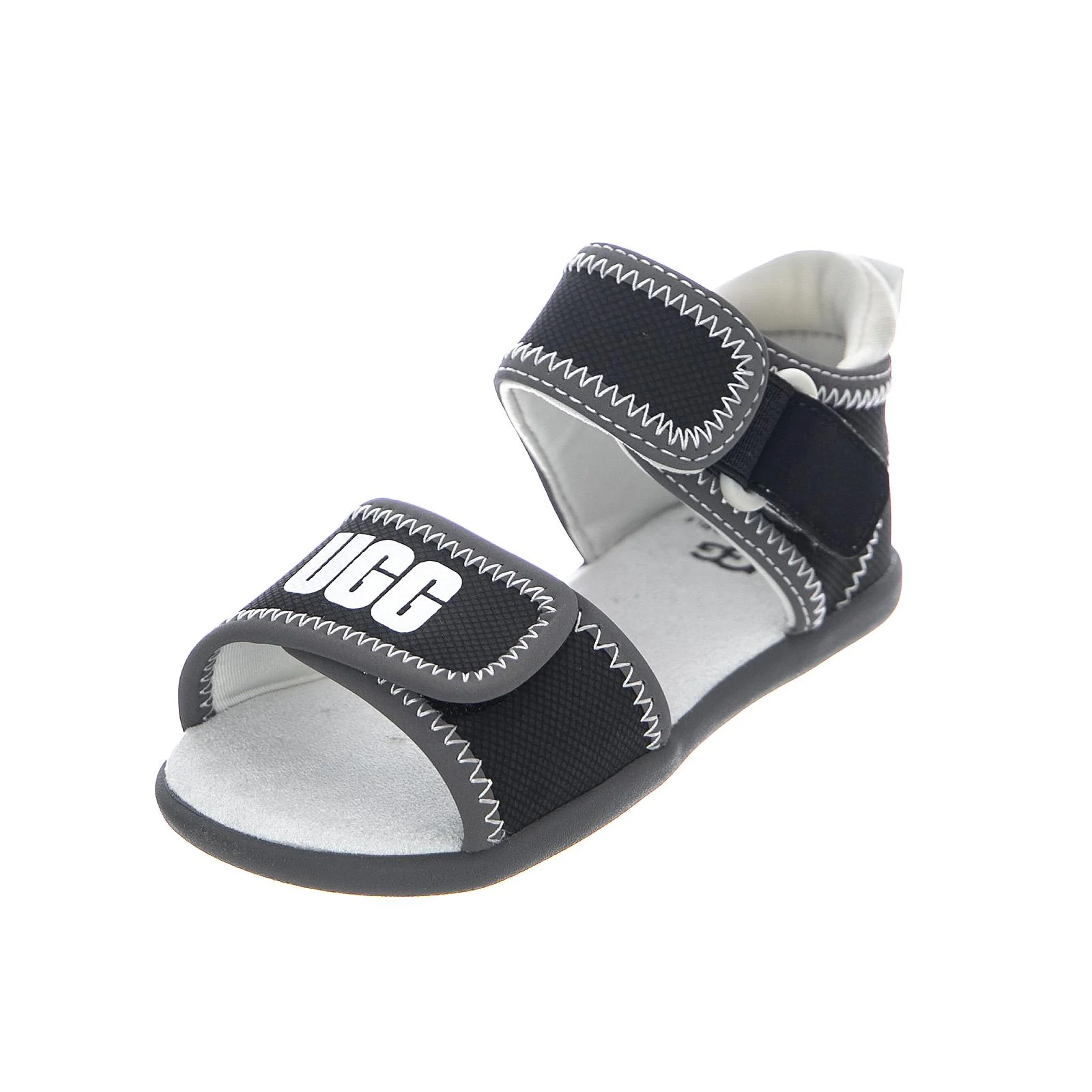 Delta Sandals - Black / White - Sandali Bambino / Bambina Neri / Bianchi Bambino UGG