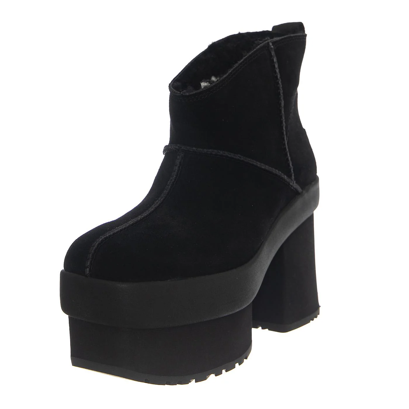 W New Heights Platform Mini Black - Scarpe Donna Nere Donna UGG