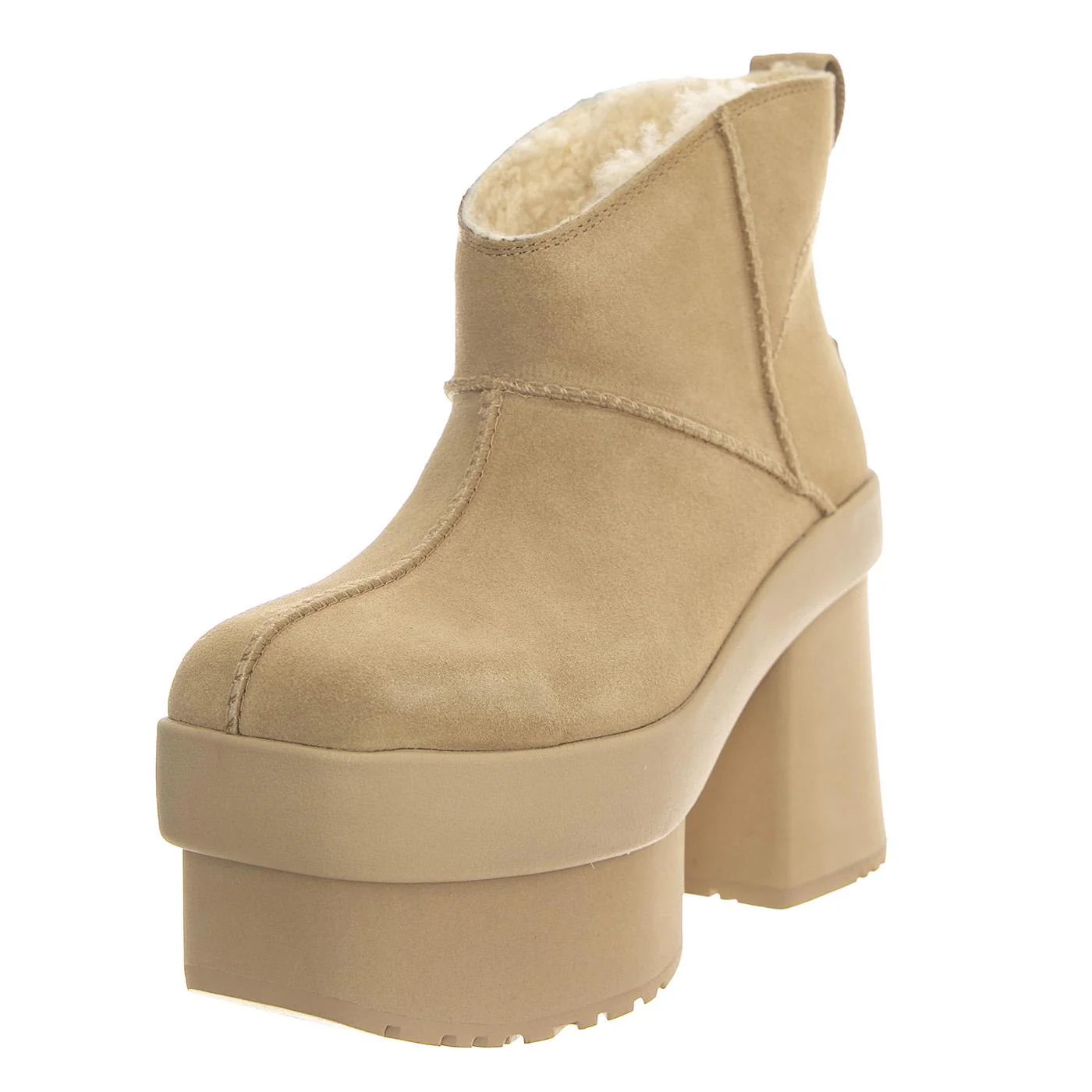 W New Heights Platform Mini Mustard Seed - Scarpe Donna Beige Donna UGG - Image 2
