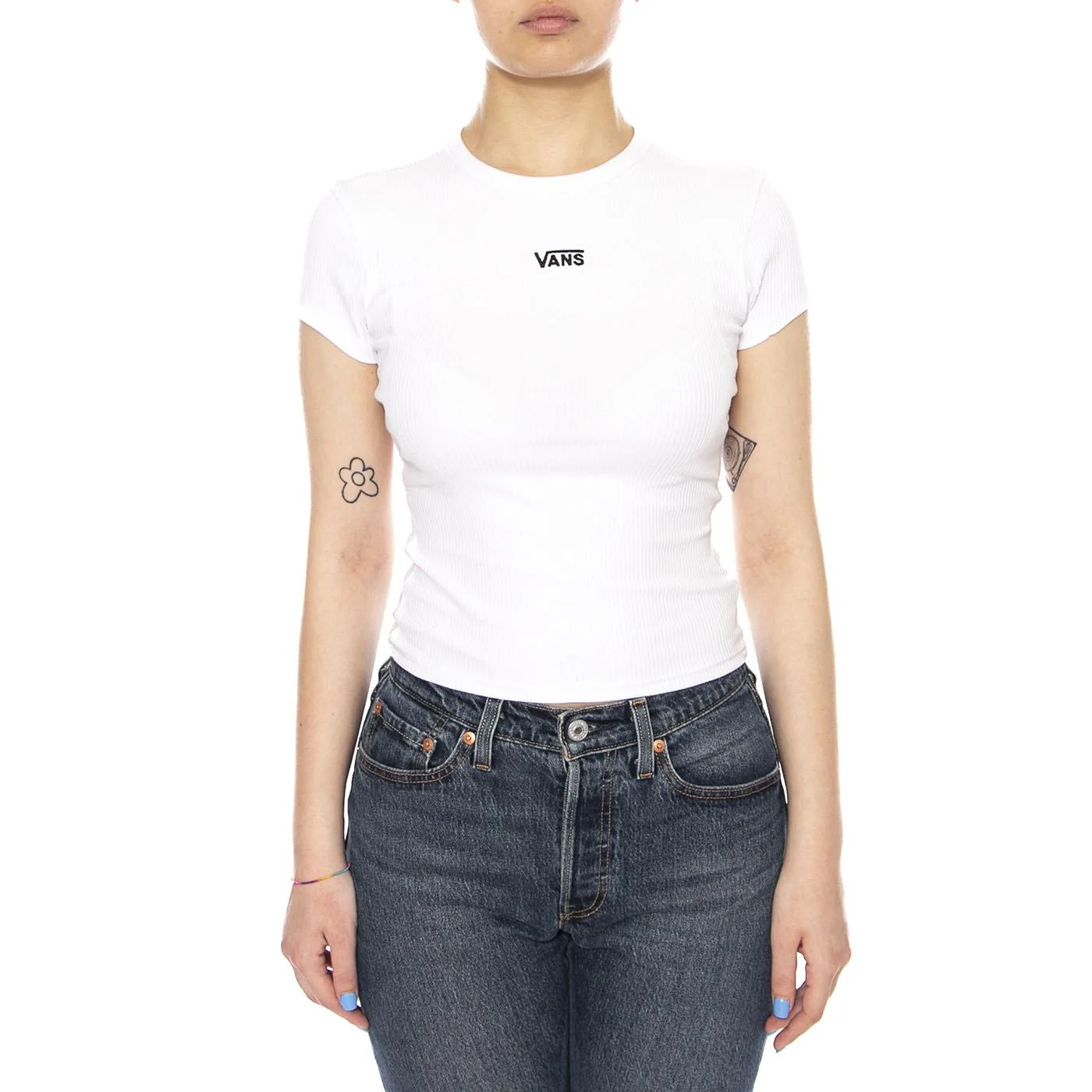 CAMERON TEE WHITE - Maglietta Girocollo Donna Bianca  Donna VANS - Image 2