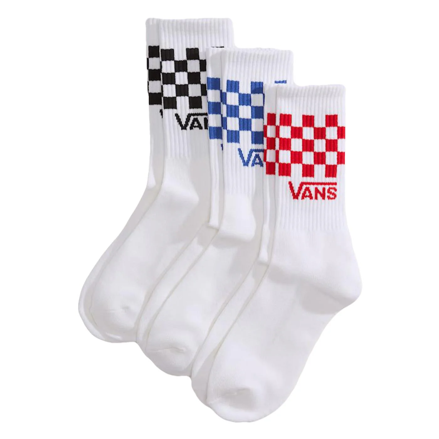Classic Check Crew White - Set 3 Paia di Calzini Bianchi ACCESSORI VANS