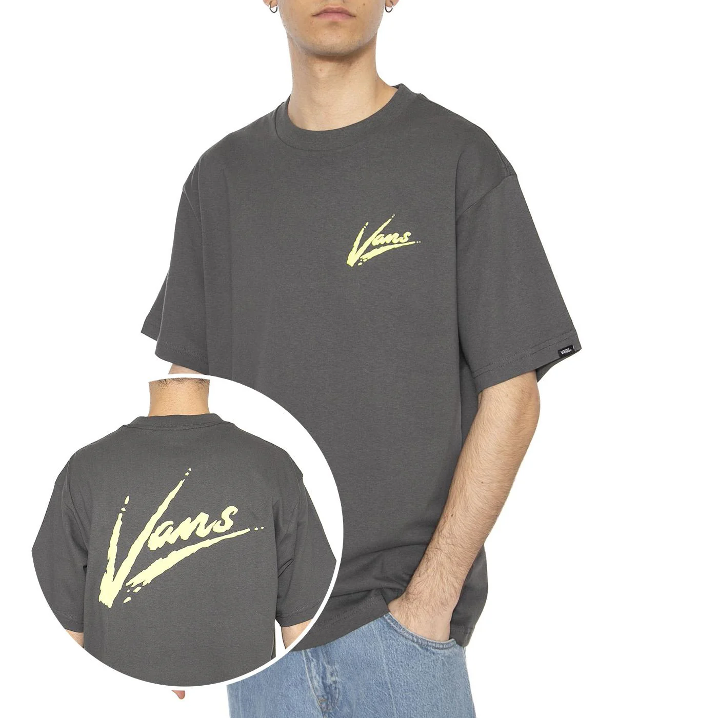 DETTORI LOOSE SS Asphalt/Shadow Lime Uomo VANS