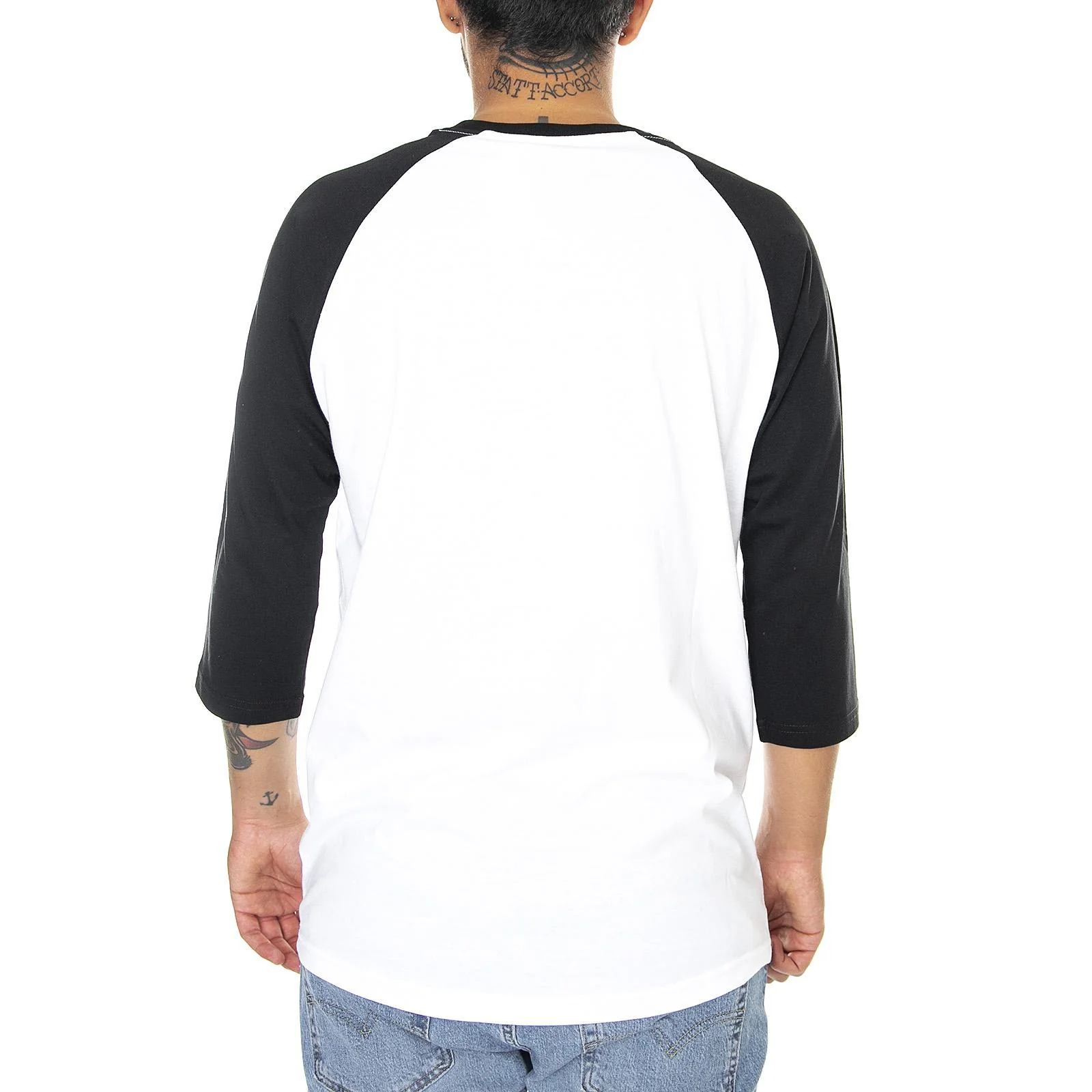 Mn OTW Raglan T-Shirt - White / Black - Maglieta Maniche 3/4 Uomo Bianca  Uomo VANS - Image 3