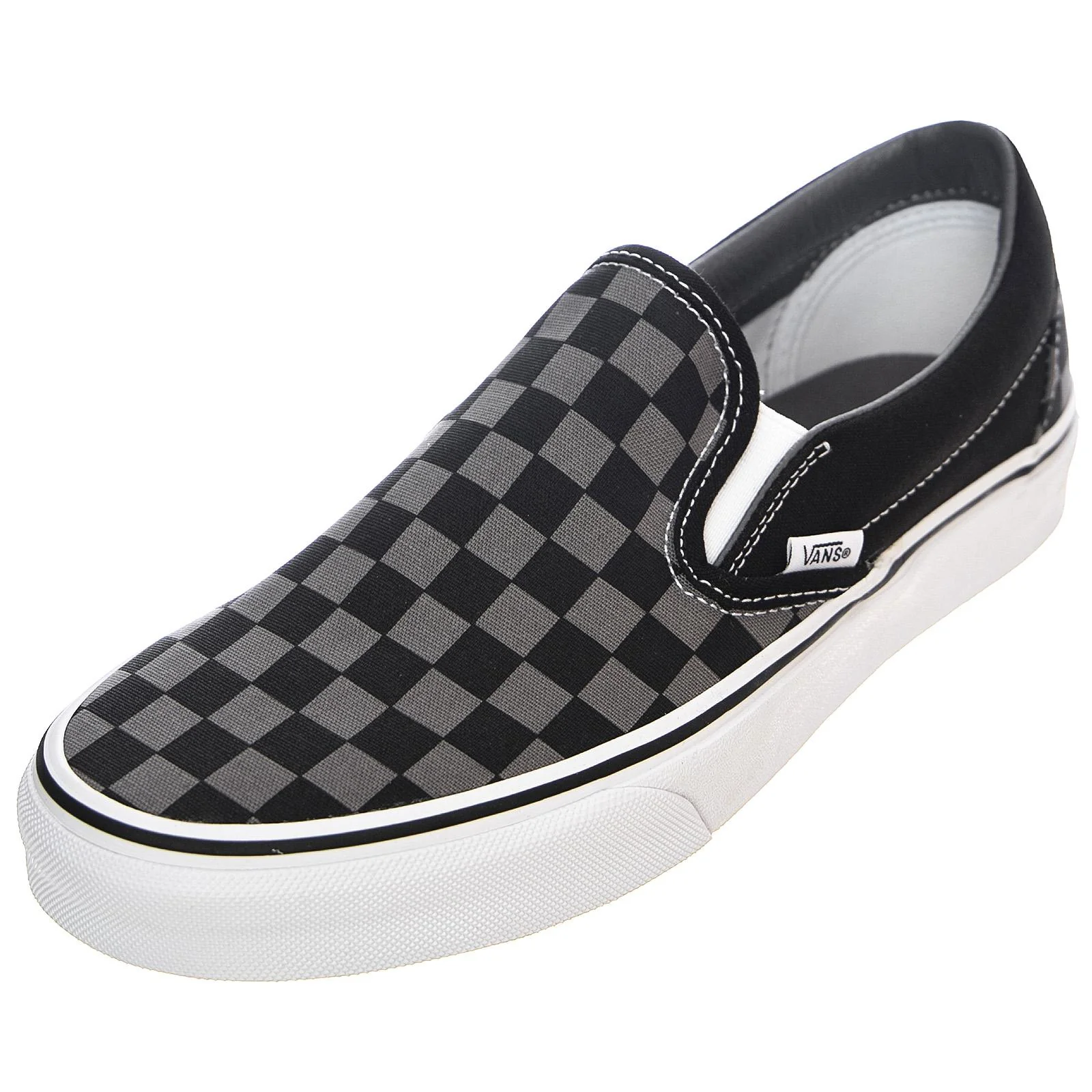 UA Classic Slip-On Shoes - Black / Pewter Checkerboard - Scarpe Slip-On Profilo Basso Uomo Multicolore  Uomo VANS