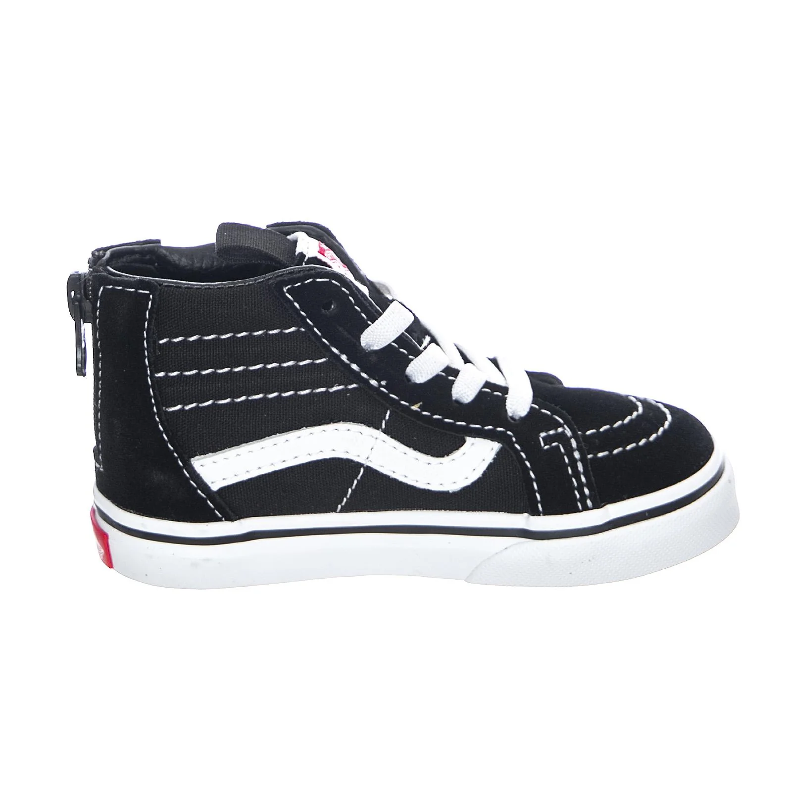 Toddlers Sk8-Hi Zip Shoes - Black / White - Scarpe Profilo Alto Bambino Nere Bambino VANS - Image 2