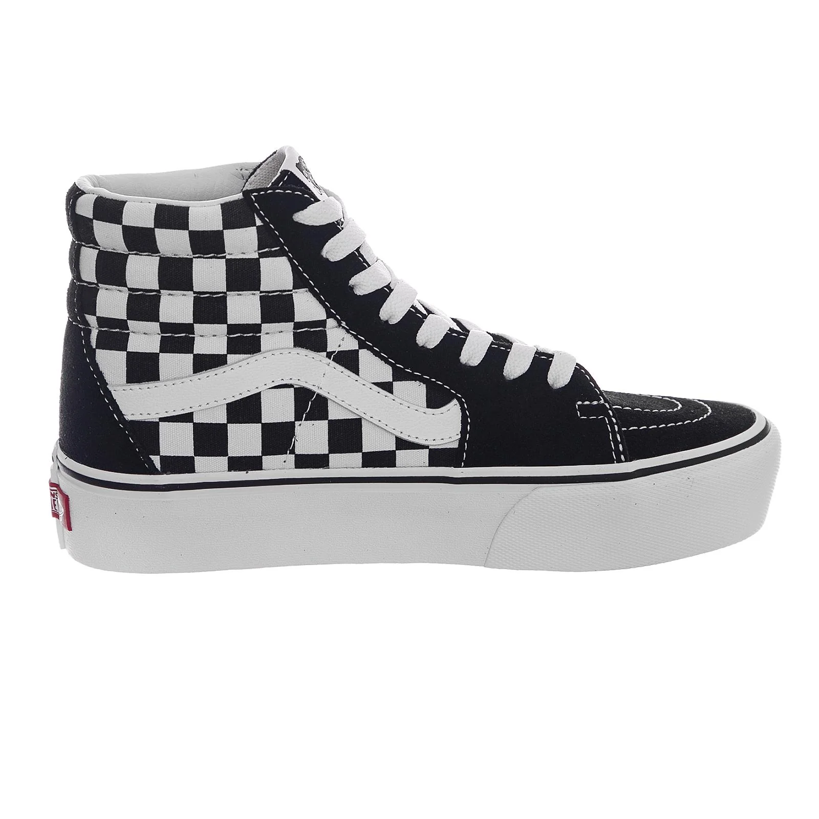 Ua Sk8-Hi Platform 2 - Checkerboard / True White / Black - Scarpe Profilo Alto Donna Multicolore  Donna VANS - Image 2