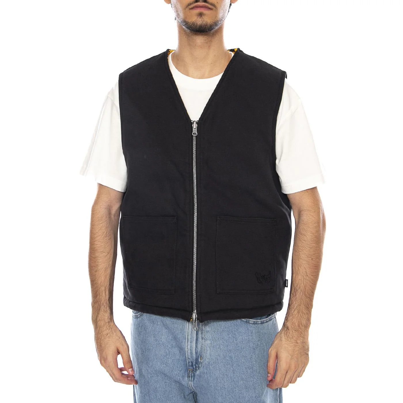 Raw Instinct Vest - Giacca Smanicata Uomo Nera / Multicolore  Uomo VANS - Image 2