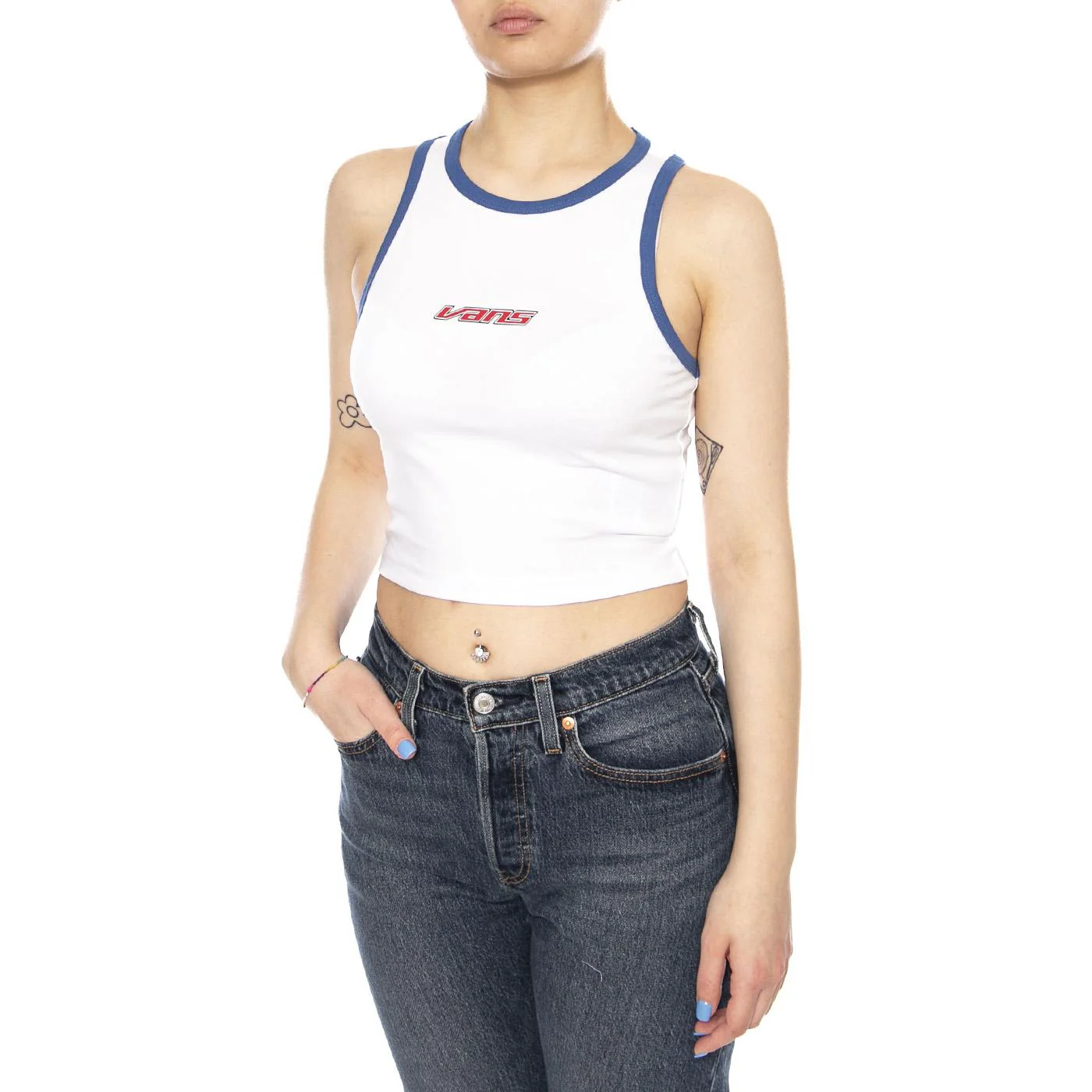 RETRO SPEED TANK WHITE - Canotta Donna Bianca Donna VANS