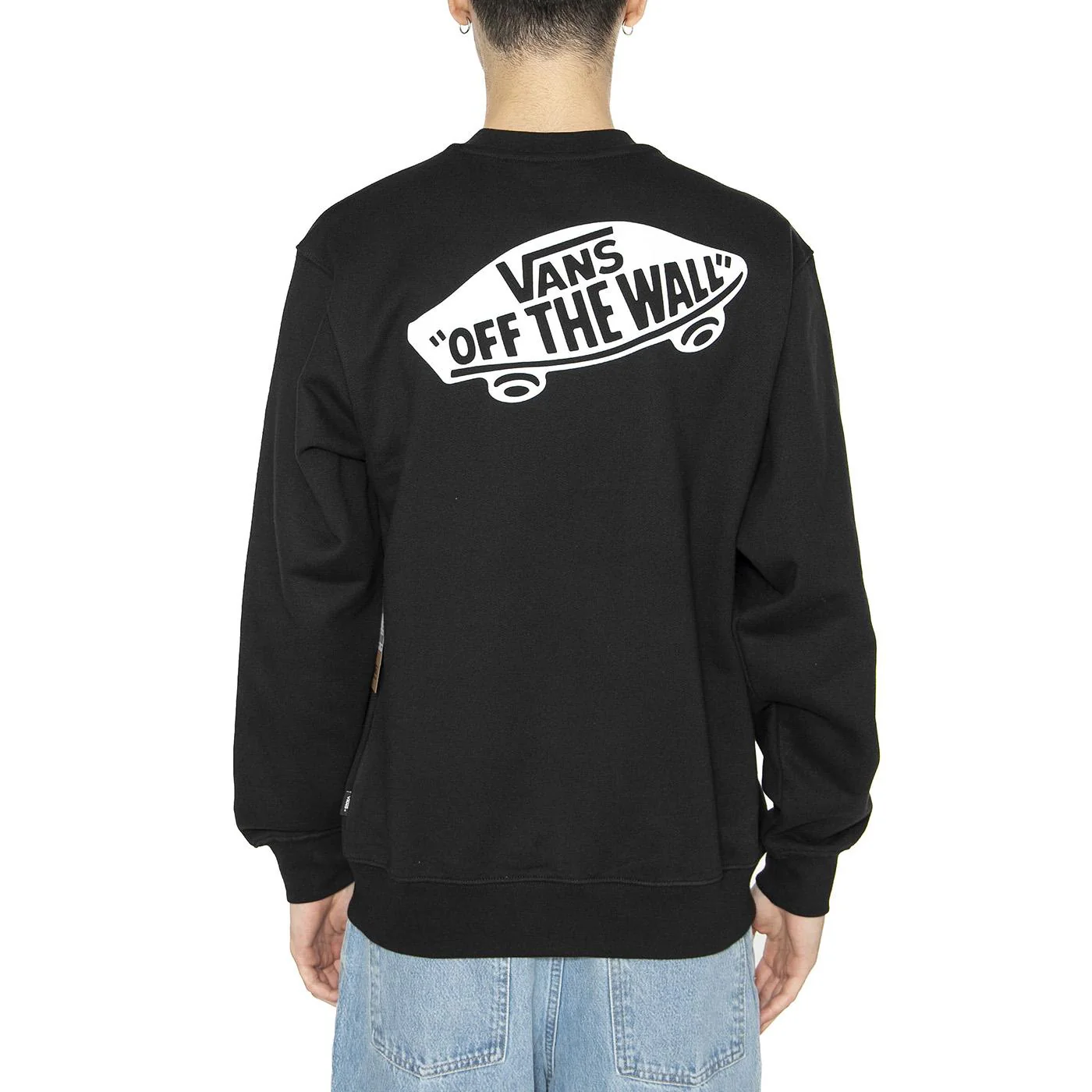 Style 76 II Loose Ft Crew Black / White - Felpa Girocollo Uomo Nera  Uomo VANS - Image 3