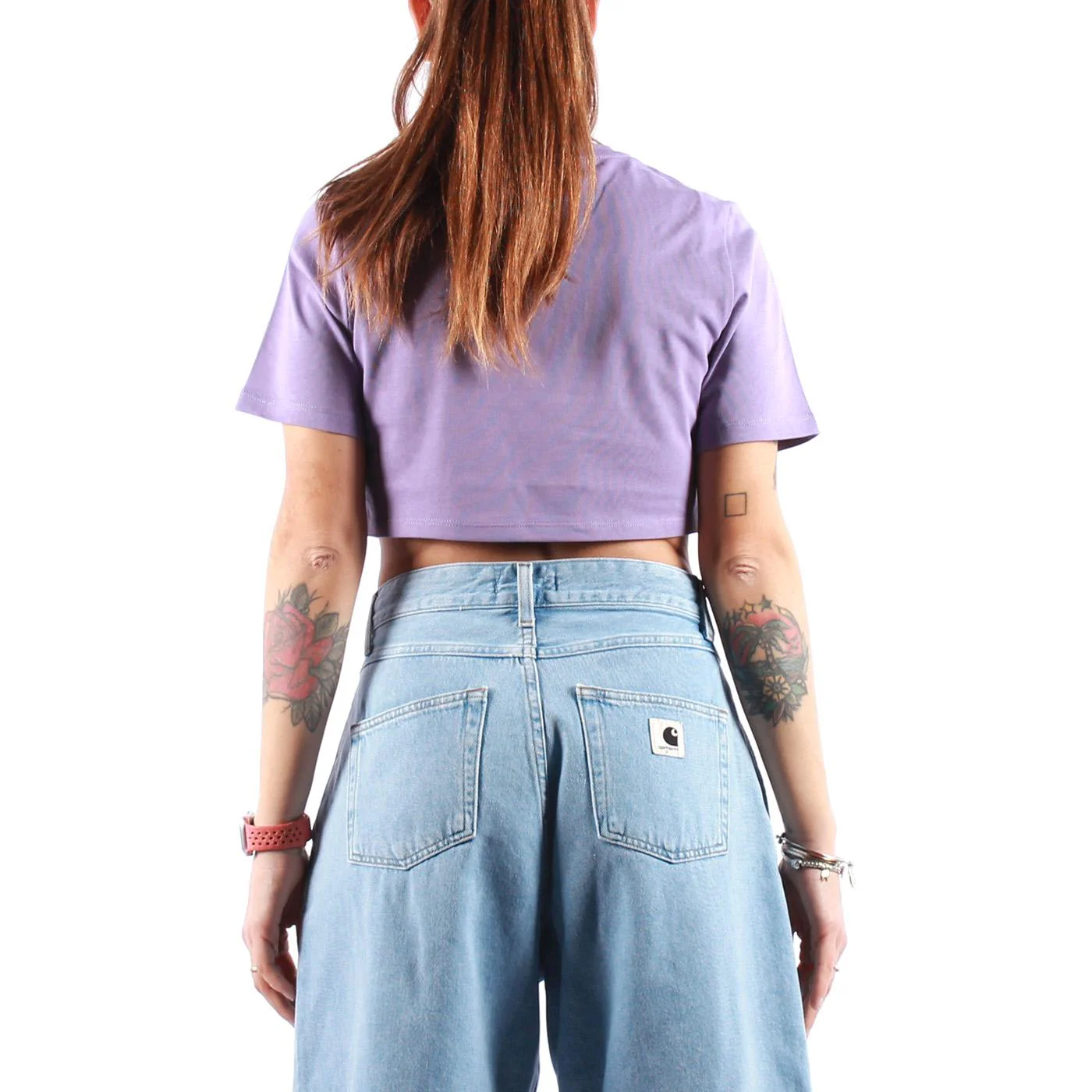 W STYLE 76 II CREW CROP SS PURPLE HAZE - Maglietta Girocollo Cropped Donna Viola Donna VANS - Image 3
