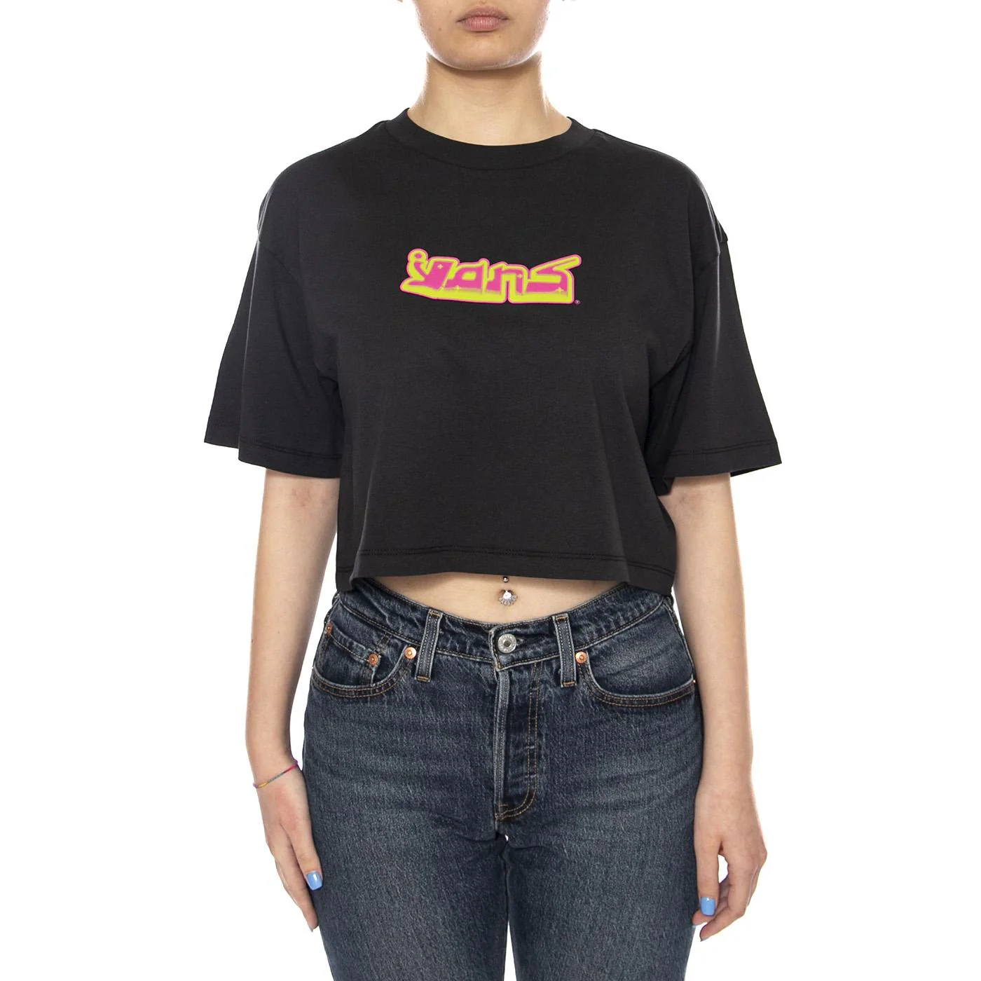 Y2K BOHO RELAX CROP SS - Maglietta Girocollo Donna Nera Donna VANS - Image 2