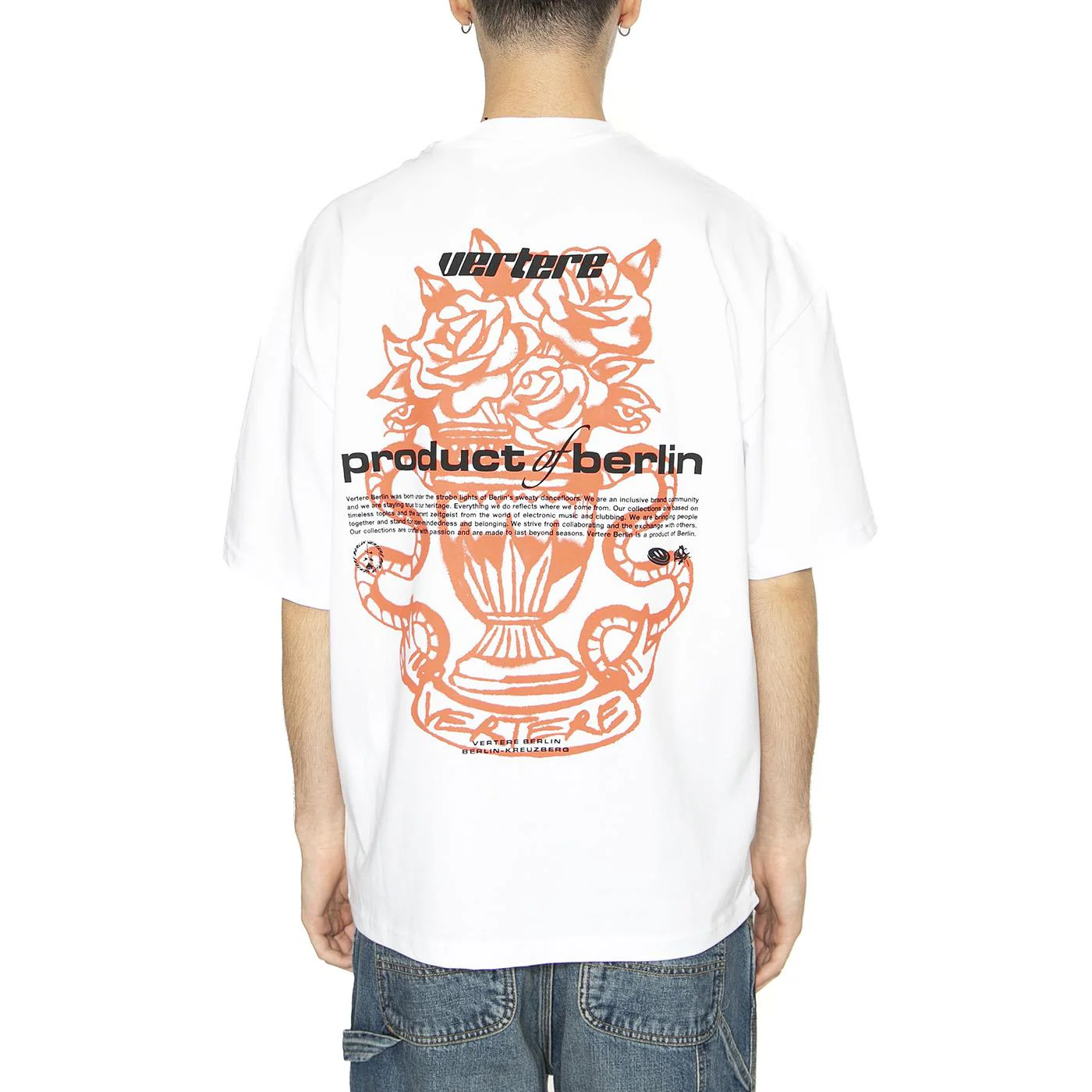 Overlay T-Shirt White - Maglietta Girocollo Uomo Bianca Uomo VERTERE BERLIN - Image 3