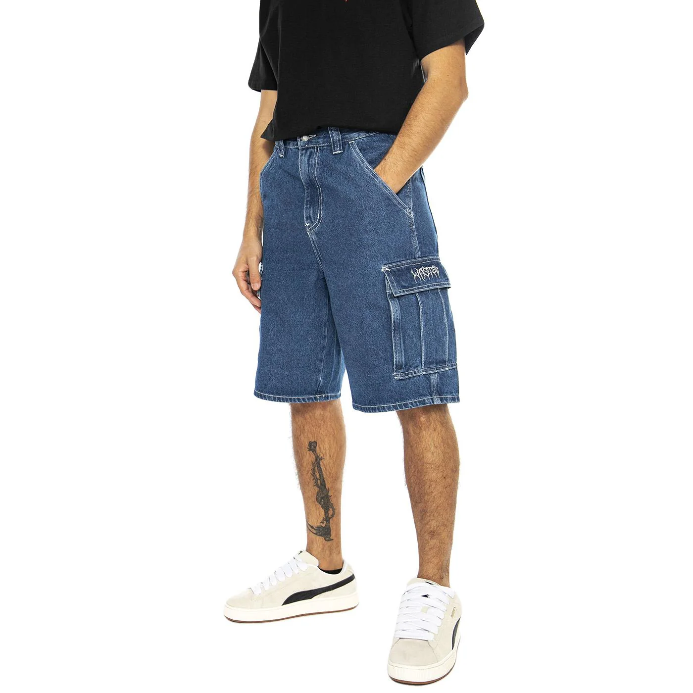 Creager Short Washed Blue - Bermuda Uomo Blu Uomo WASTED PARIS
