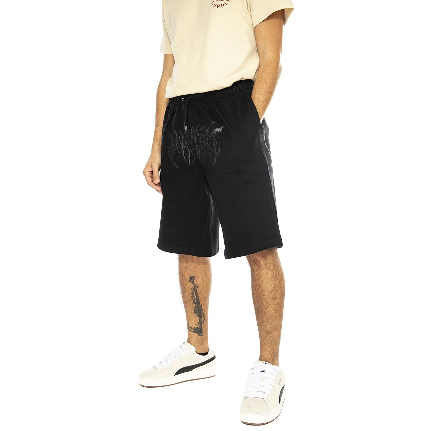 Short Snatch Black - Bermuda Uomo Neri Uomo WASTED PARIS