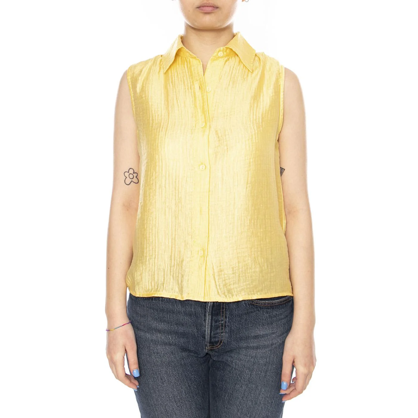 CAMISA CON TEXTURA AMARILLA - Top Donna Giallo Donna WILD PONY - Image 2