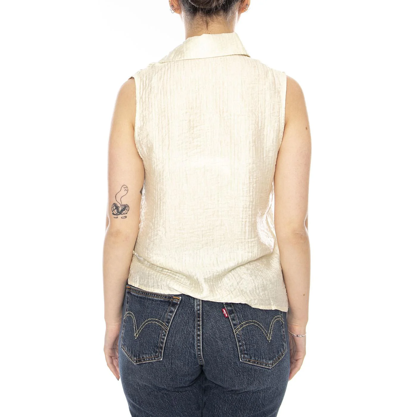 CAMISA TEXTURIZADA BLANCO ROTO ECRU - Top Donna Ecrù Donna WILD PONY - Image 3