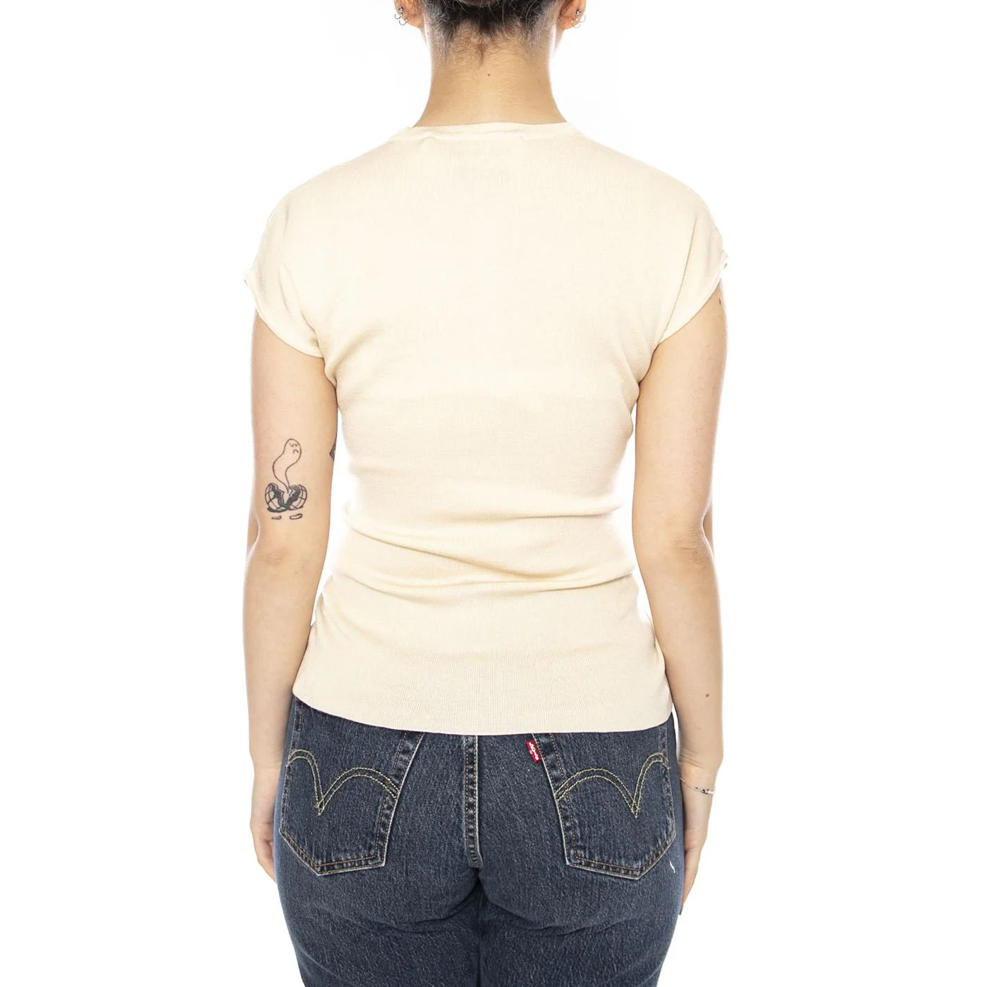 CÁRDIGAN PUNTO BLANCO ECRU - Cardigan Donna Ecrù  Donna WILD PONY - Image 3