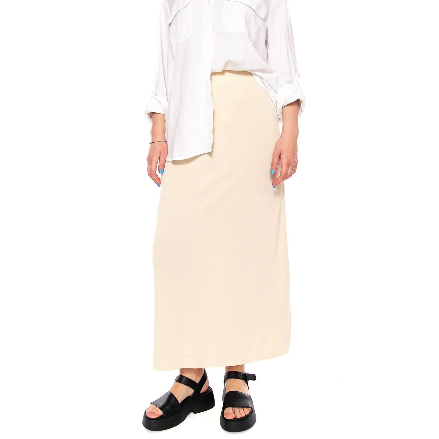 FALDA LARGA BLANCA ECRU - Gonna Lunga Donna Ecrù Donna WILD PONY