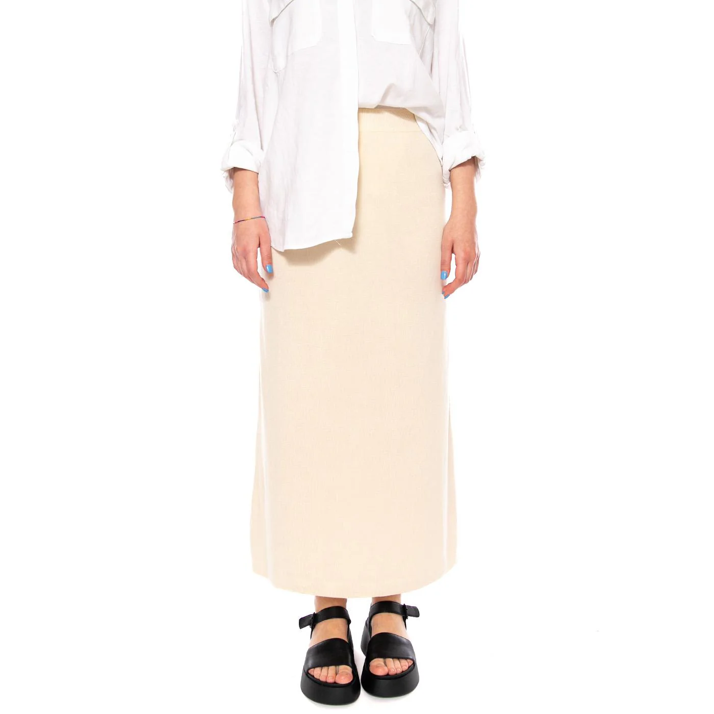 FALDA LARGA BLANCA ECRU - Gonna Lunga Donna Ecrù Donna WILD PONY - Image 2