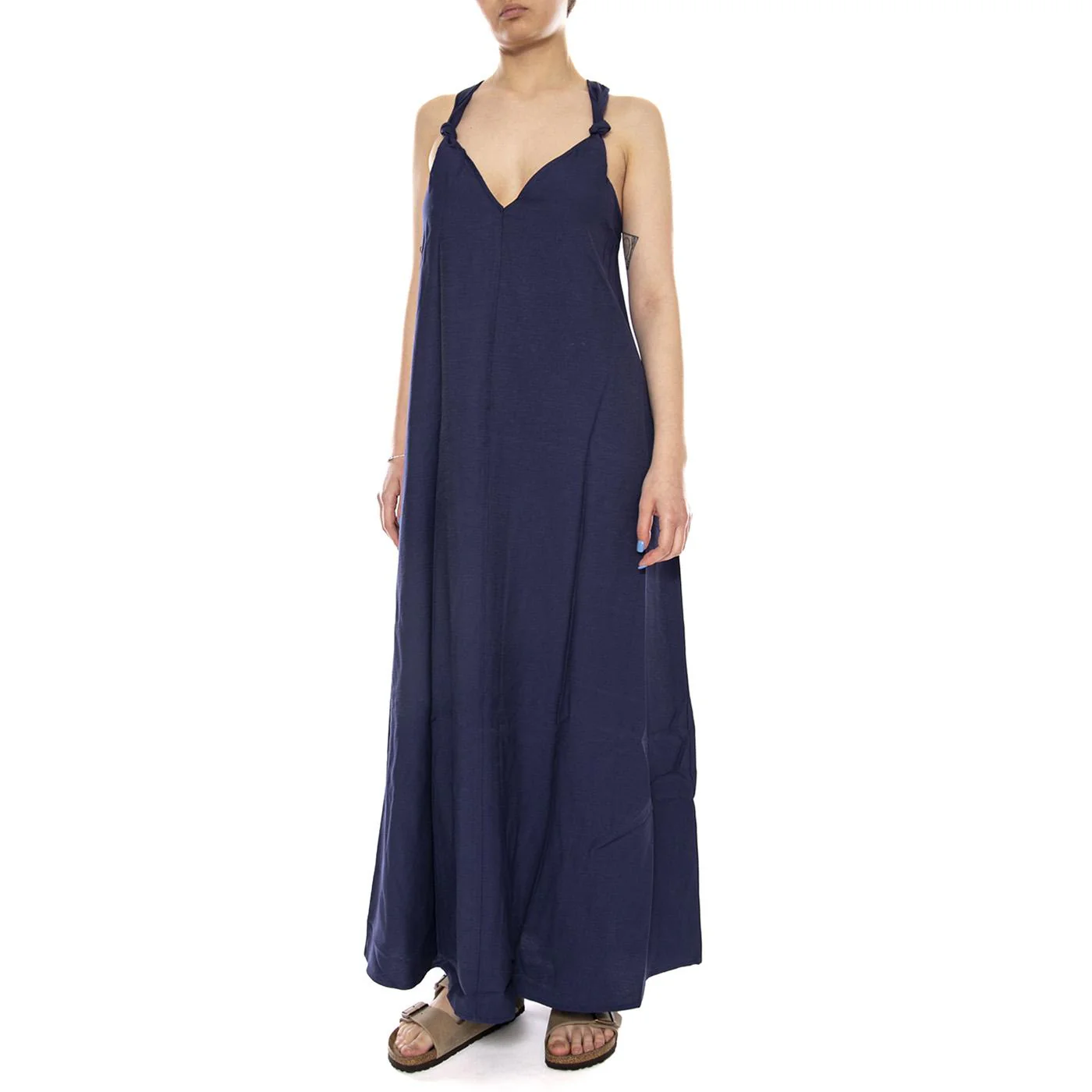 VESTIDO LARGO NAVY BLUE - Vestito Donna Lungo Blu Scuro Donna WILD PONY