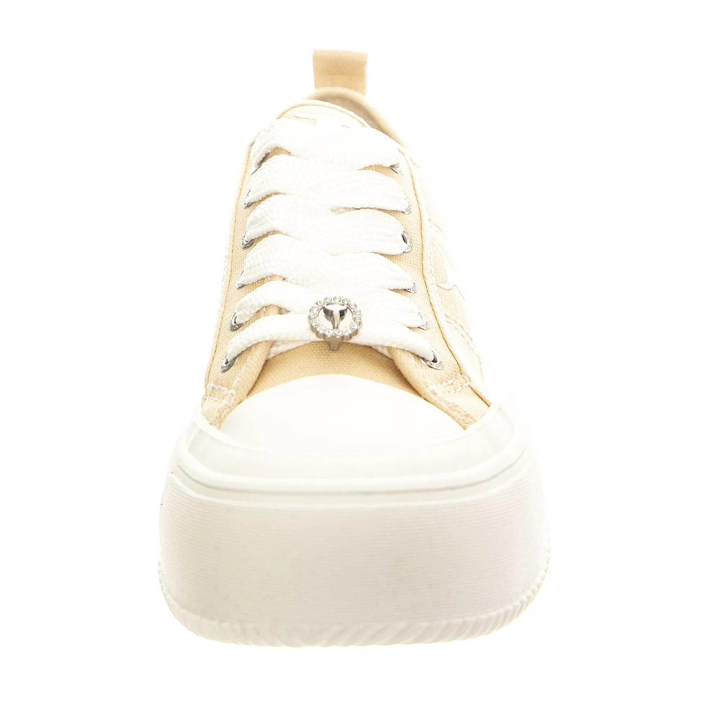 Intentions Sand / White Canvas / Brave White - Scarpe Donna Beige Donna WINDSOR SMITH - Image 3