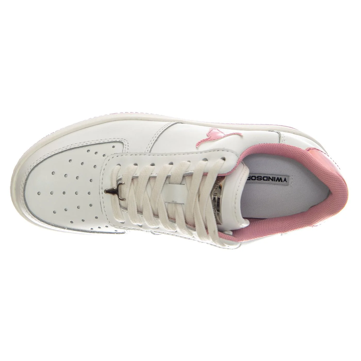 RECHARGE WHITE + PINK HOLO PU - Scarpe Stringate Donna Bianche Donna WINDSOR SMITH - Image 6