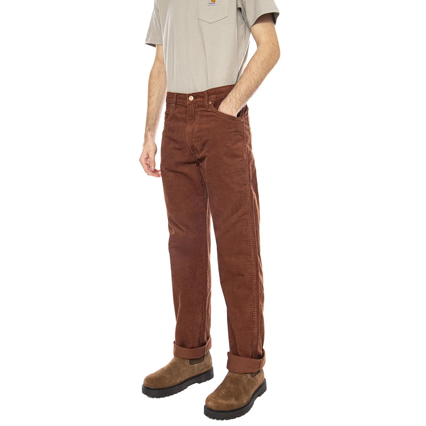13MWZ Wrangler Brown - Pantaloni Uomo Marroni Uomo WRANGLER
