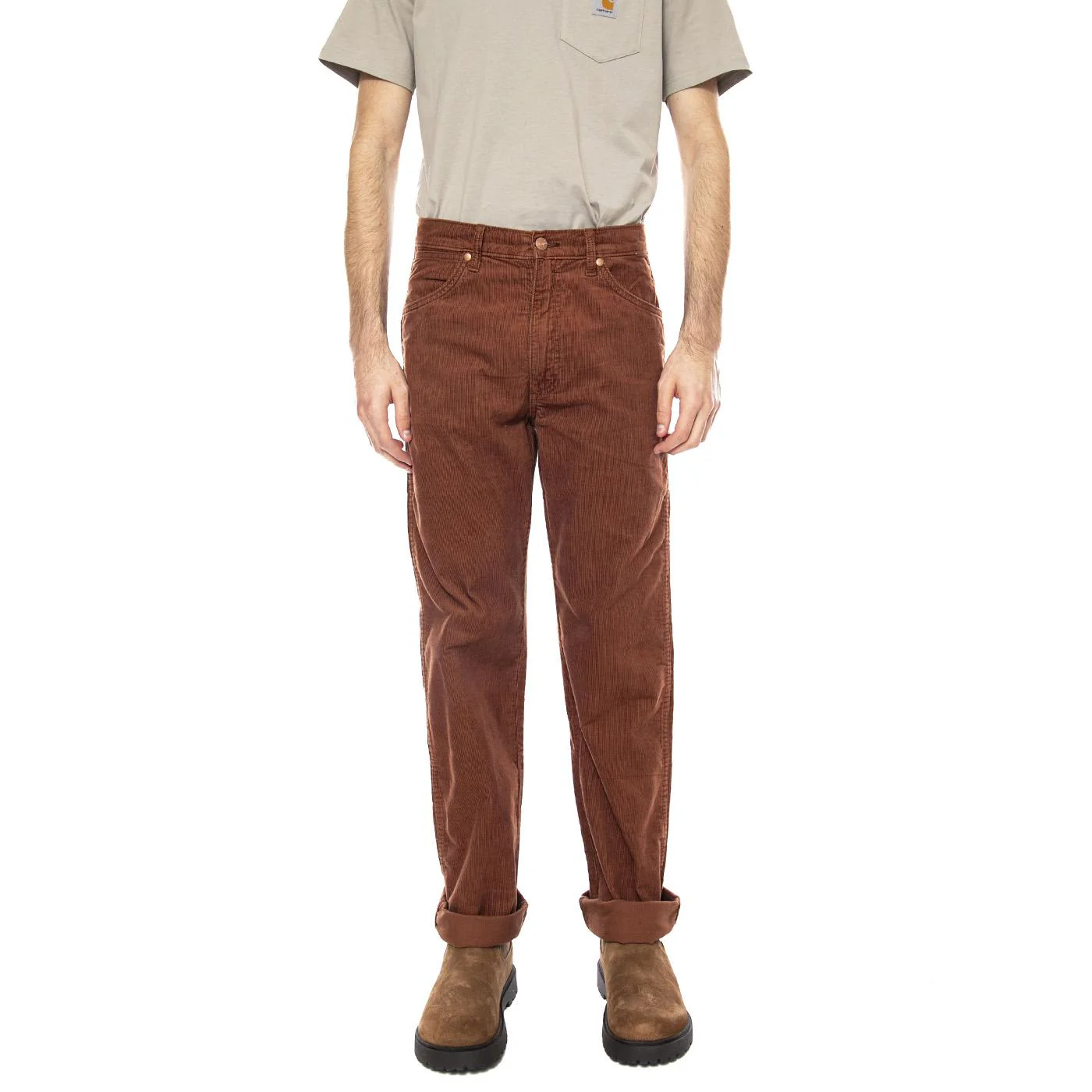 13MWZ Wrangler Brown - Pantaloni Uomo Marroni Uomo WRANGLER - Image 2