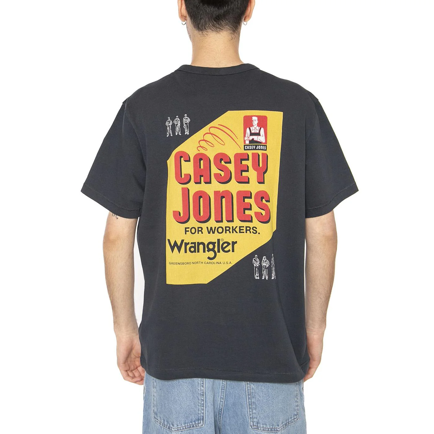 CJ Graphic Tee Dark Navy - Maglietta Girocollo Uomo Blu Uomo WRANGLER - Image 3