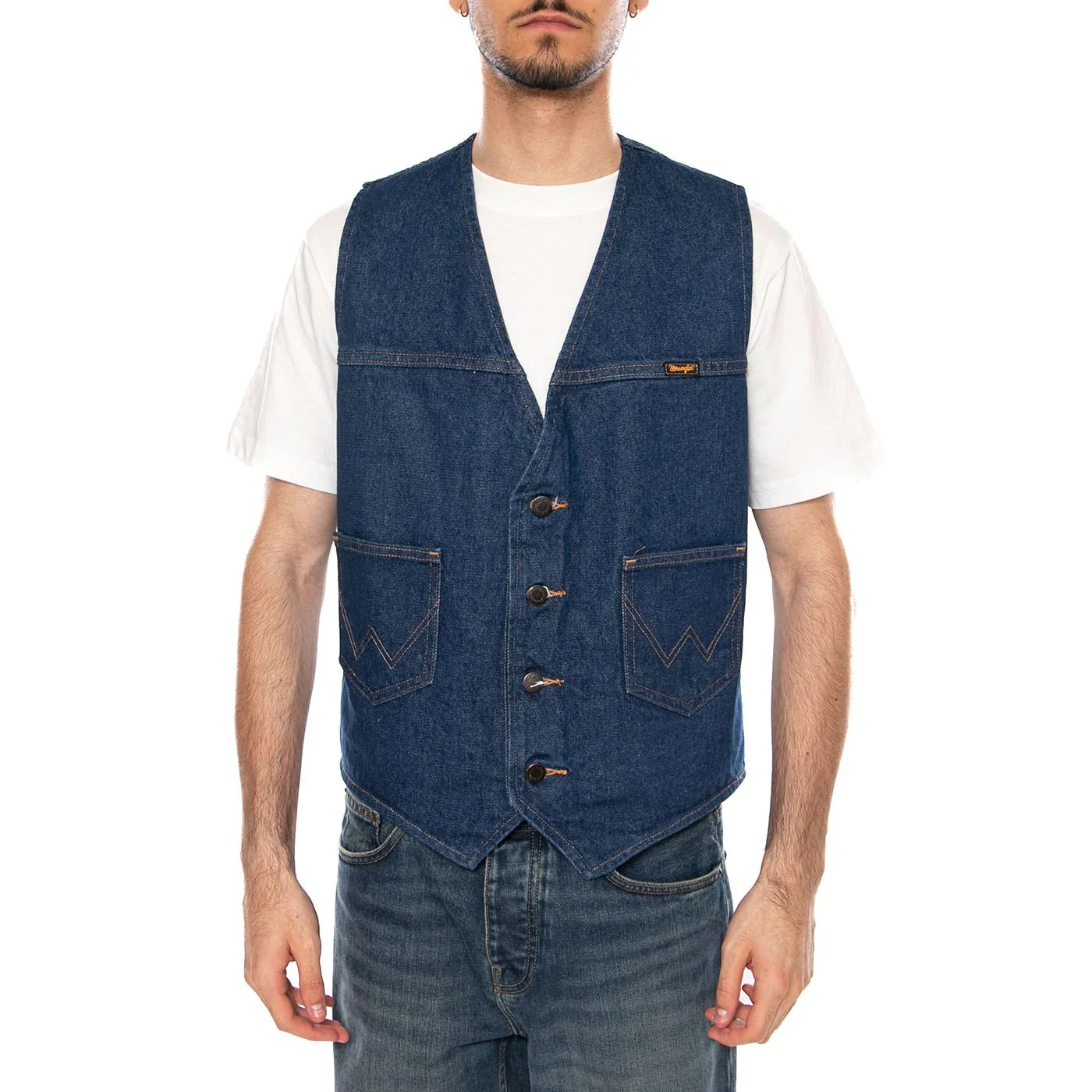COWBOY CUT VEST PREWASHED INDIGO - Gilet Denim Jeans Uomo Blu Uomo WRANGLER - Image 2