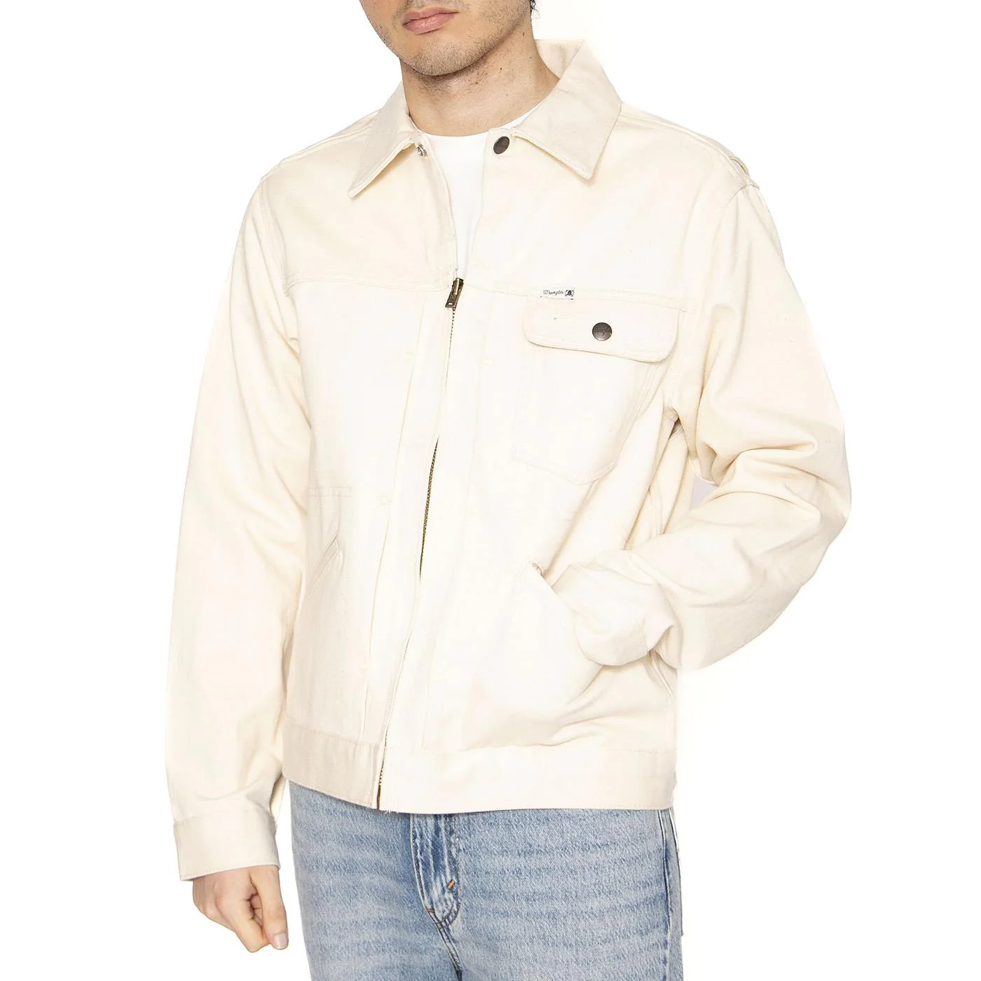 Embroidered Jacket Ecru - Giacca Uomo Bianca  Uomo WRANGLER