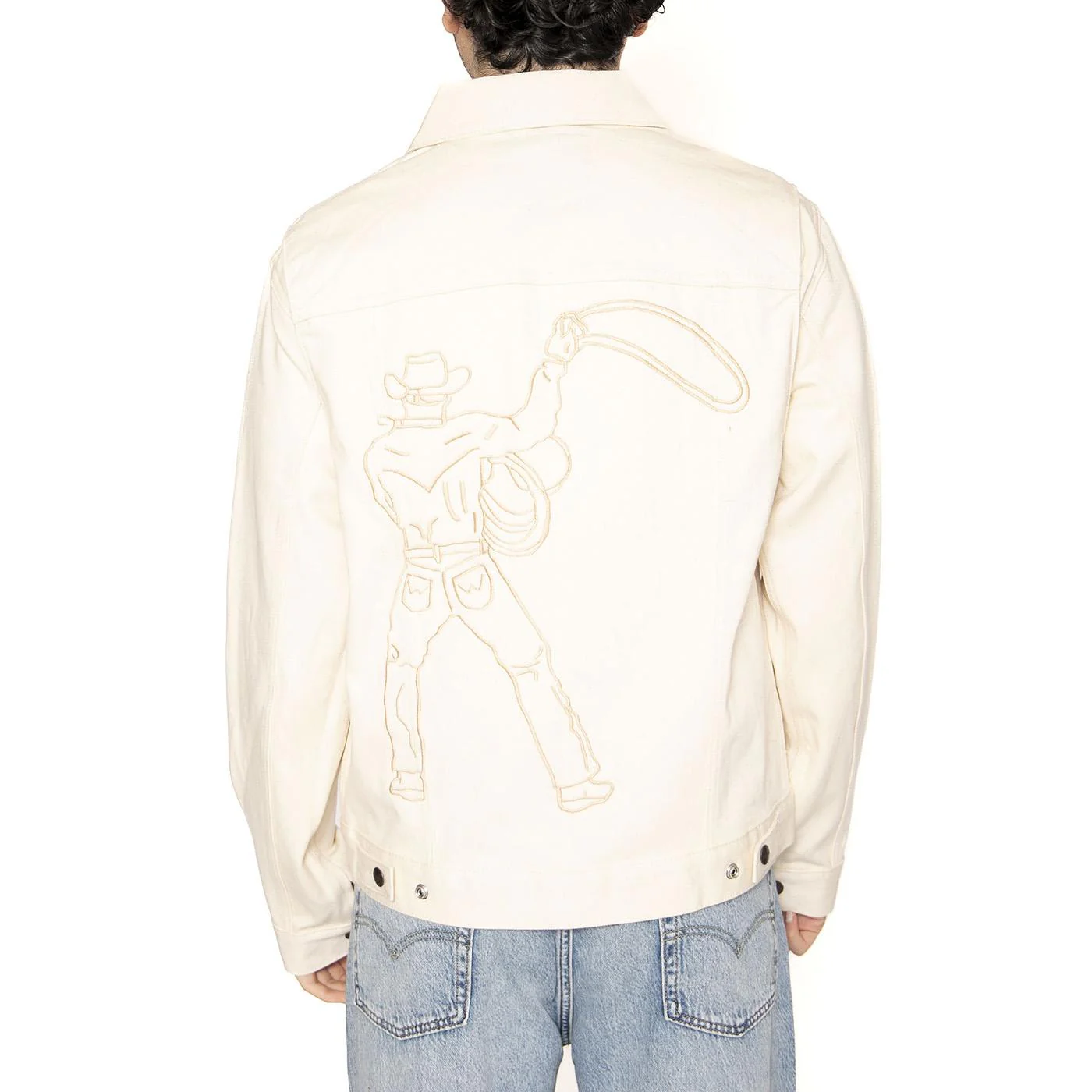 Embroidered Jacket Ecru - Giacca Uomo Bianca  Uomo WRANGLER - Image 3
