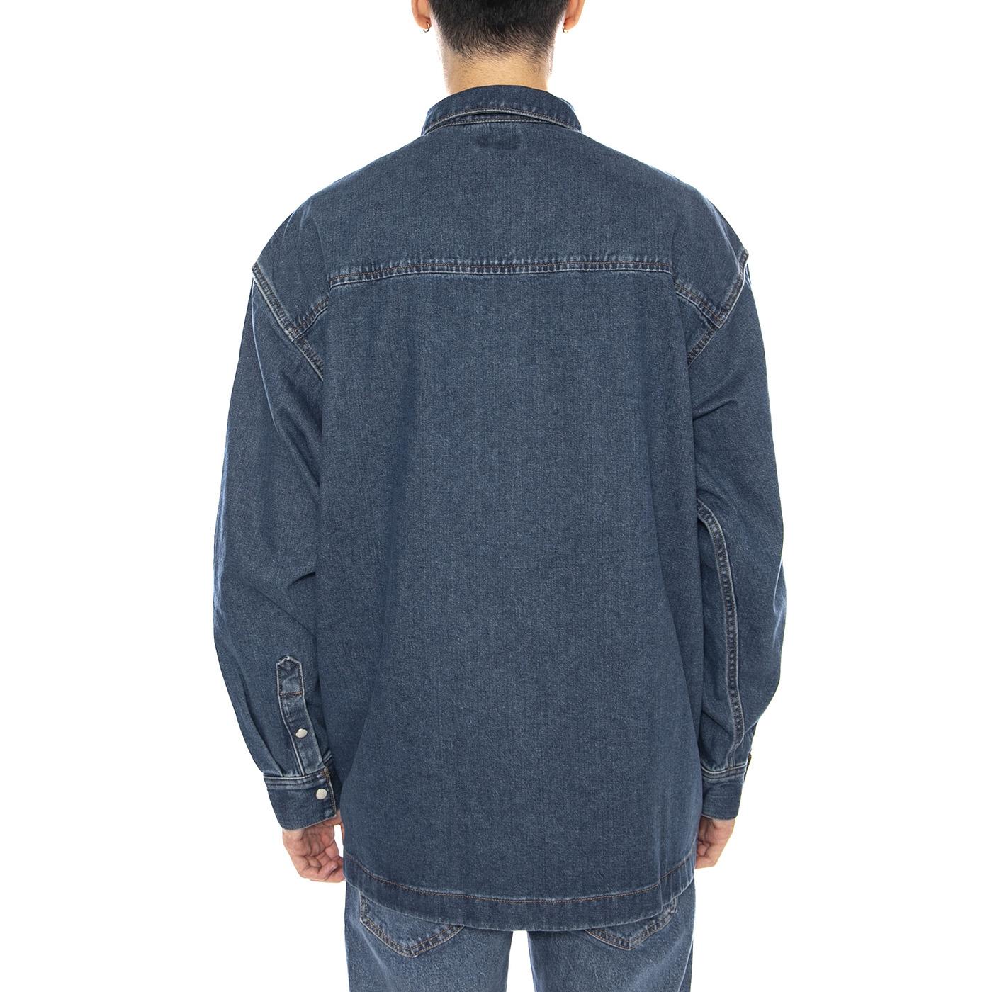 Overshirt Retro Blue -- Camicia Overshirt Uomo Blue  Uomo WRANGLER - Image 3