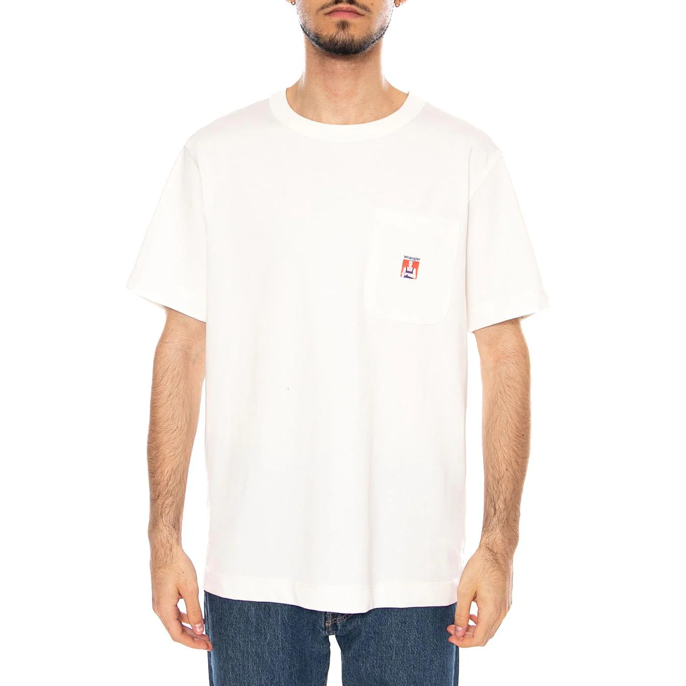 POCKET TEE WORN WHITE - Maglietta Girocollo Uomo Bianca  Uomo WRANGLER - Image 2